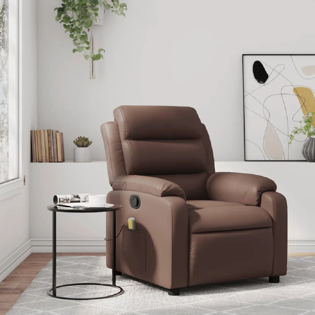 Non Communiqué Marron Vidaxl Fauteuil De Massage, Relaxation Similicuir - Image 3