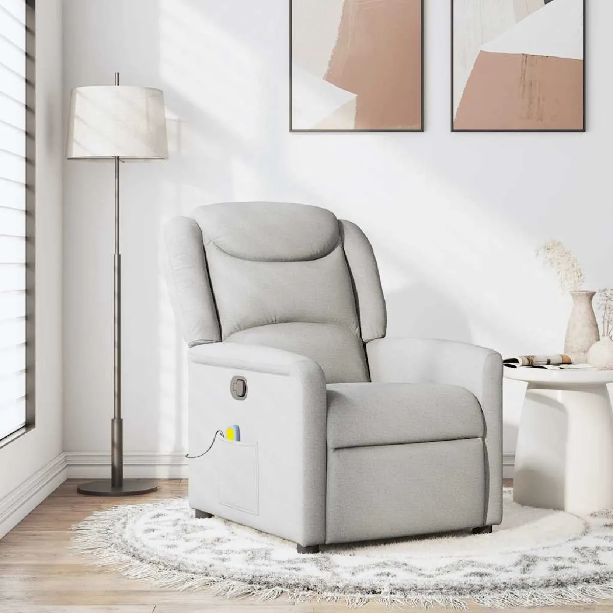 Vidaxl Gris Fauteuil De Massage Inclinable - Nuage