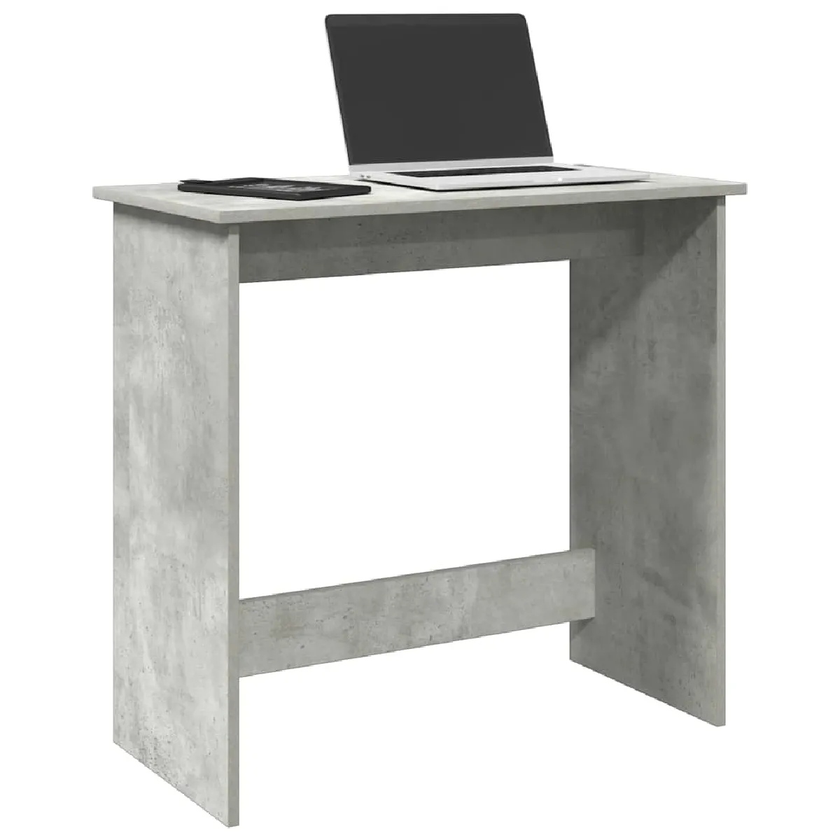 VIDAXL - Bureau droit - Gris béton - 80x40x75 cm - Image 2