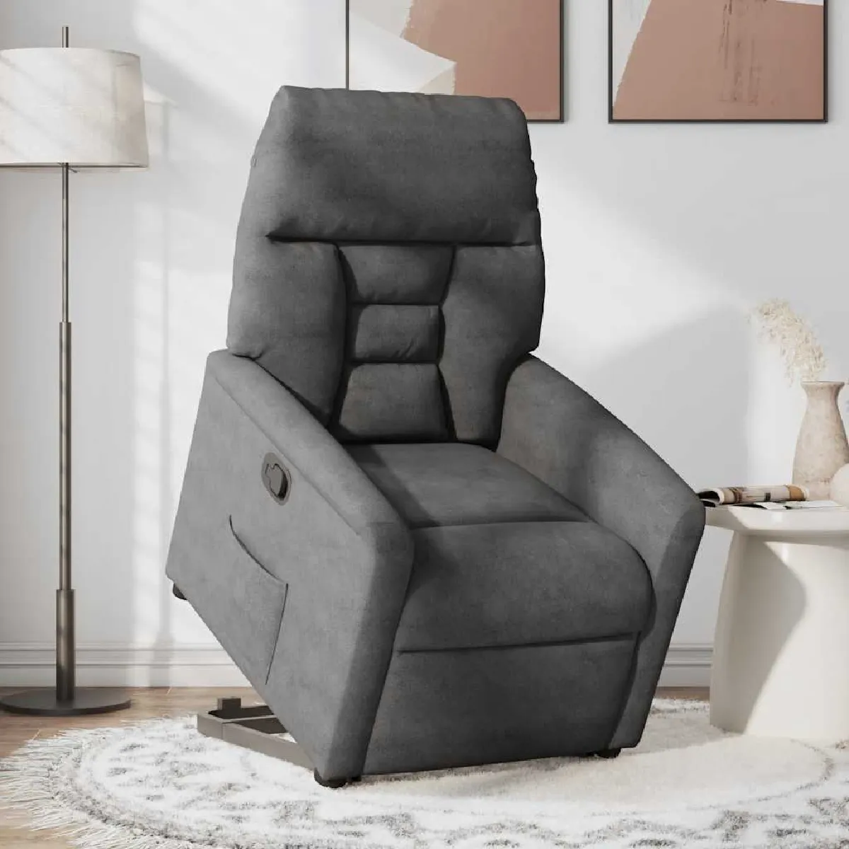 Vidaxl Gris Fauteuil Inclinable - Foncé