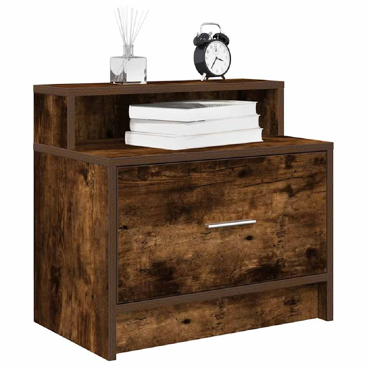 VidaXL Tables de chevet Chêne Fumé - vue 2