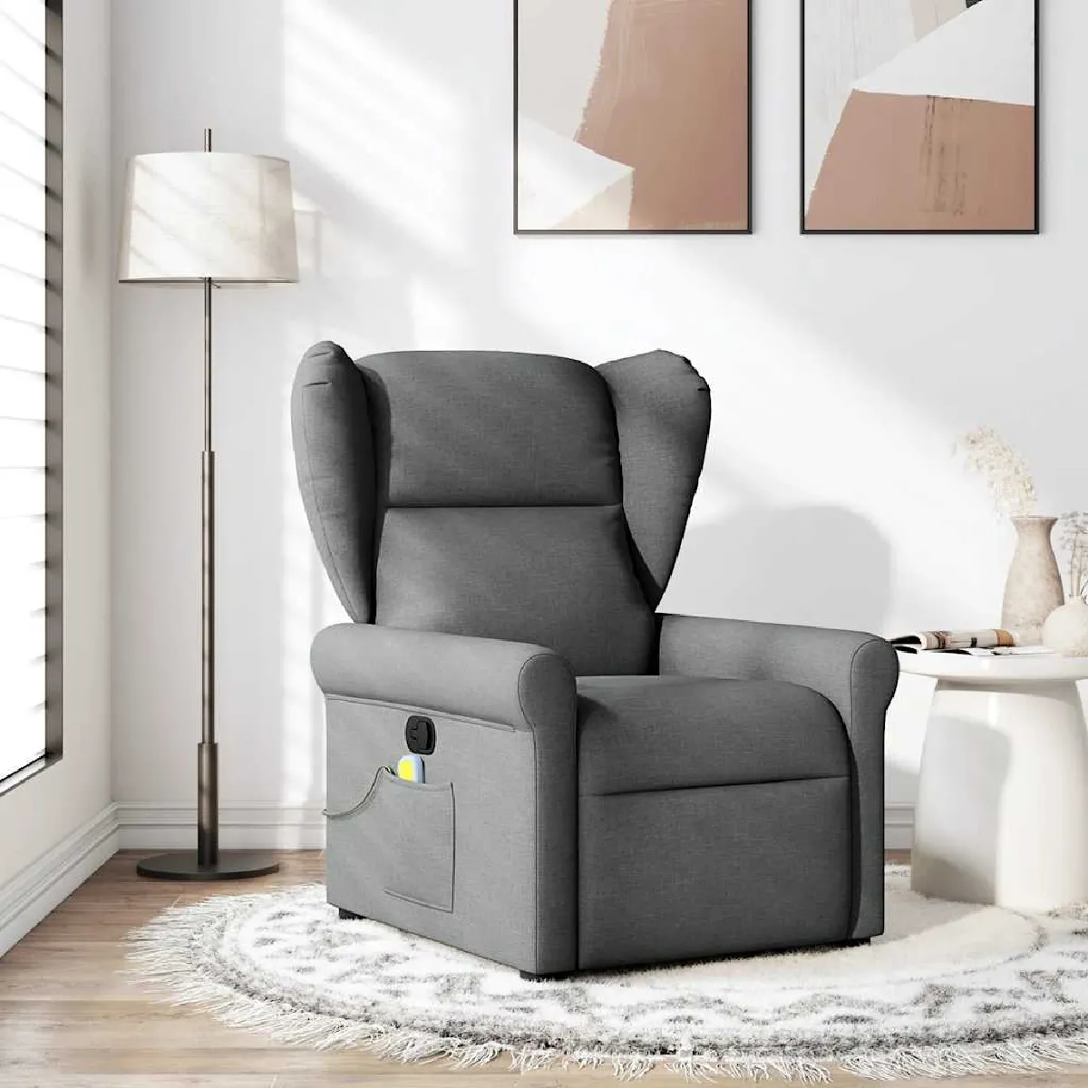 Vidaxl Gris Fauteuil De Massage - Foncé