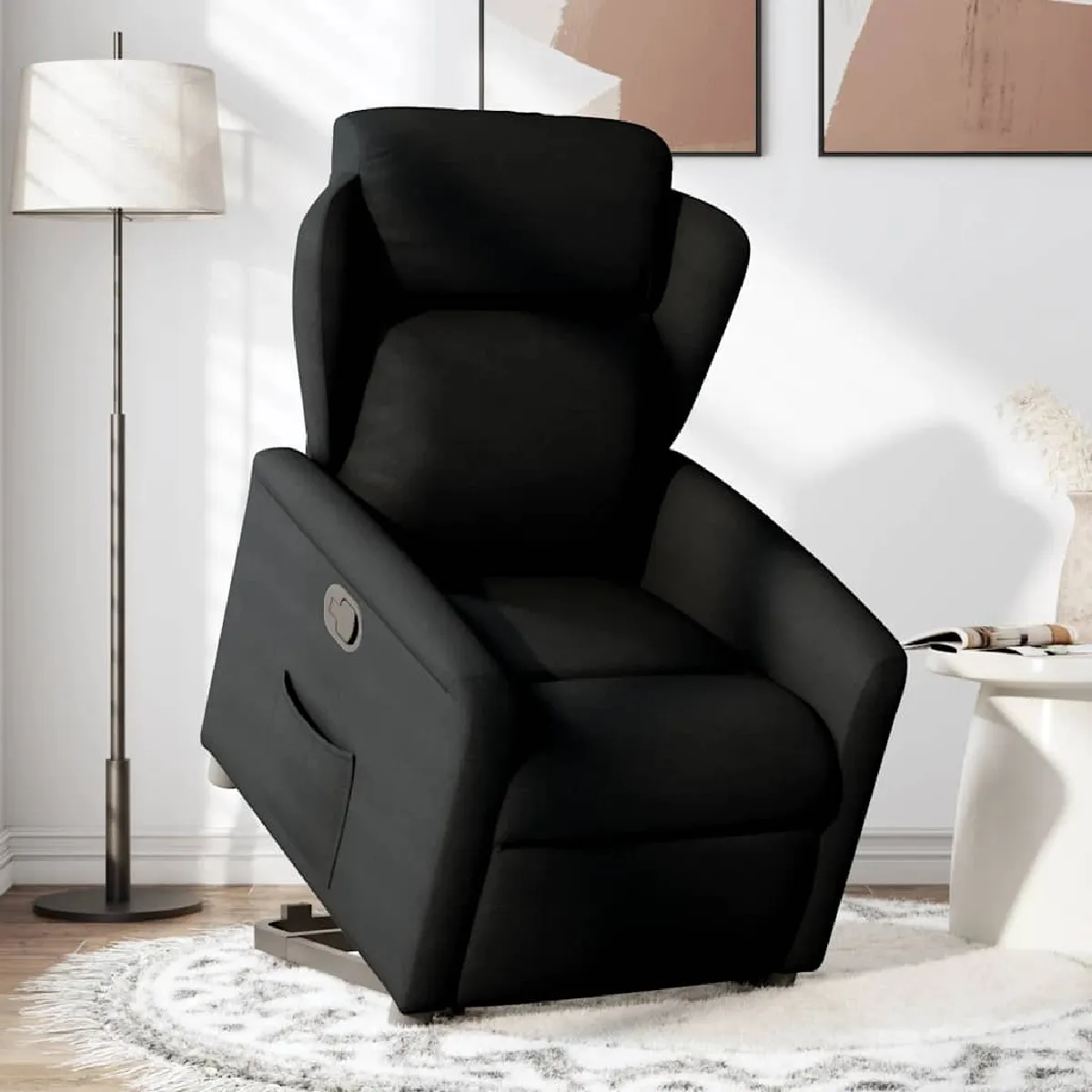 Vidaxl Fauteuil De Relaxation Inclinable Tissunoir - Image 2