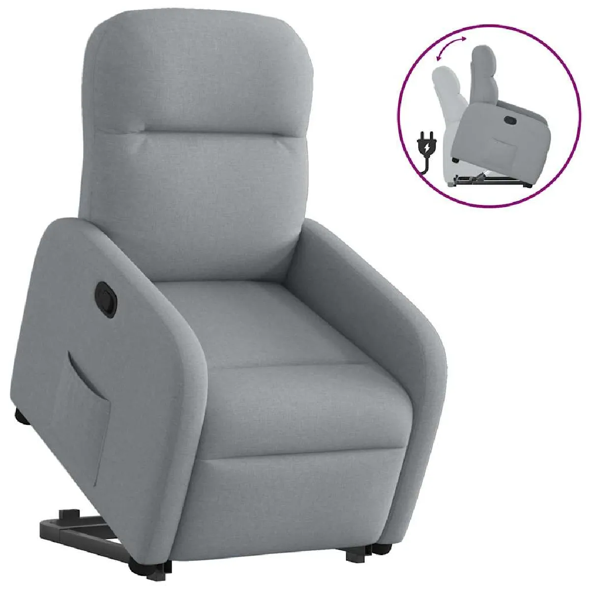 Vidaxl Gris/Clair Fauteuil Inclinable