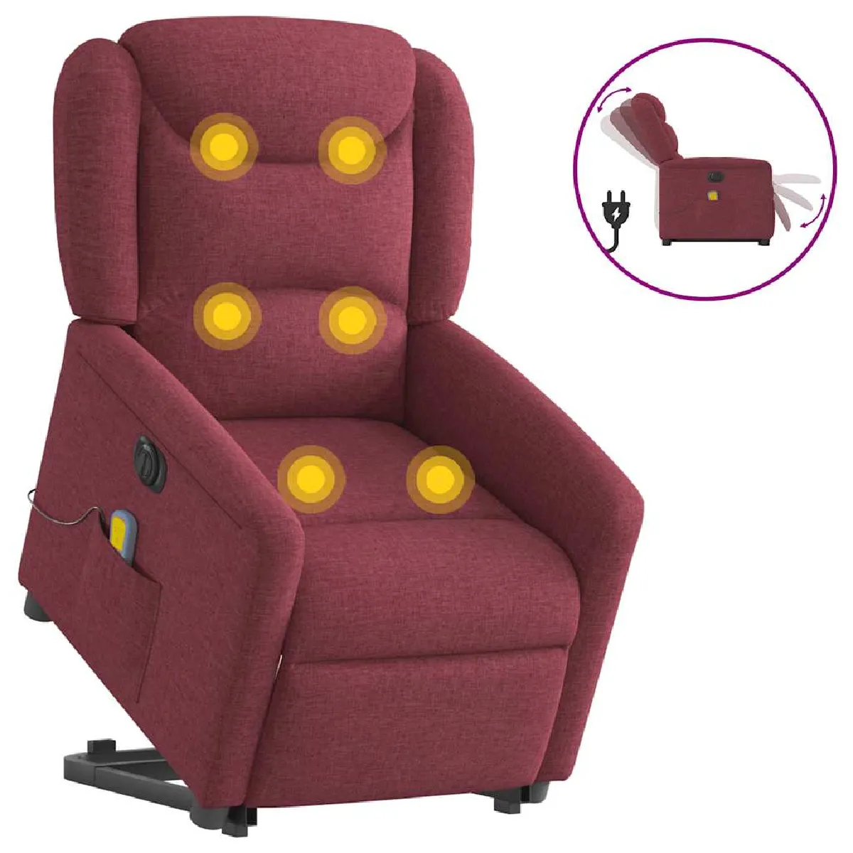 vidaXL Fauteuil inclinable de massage - vue 8