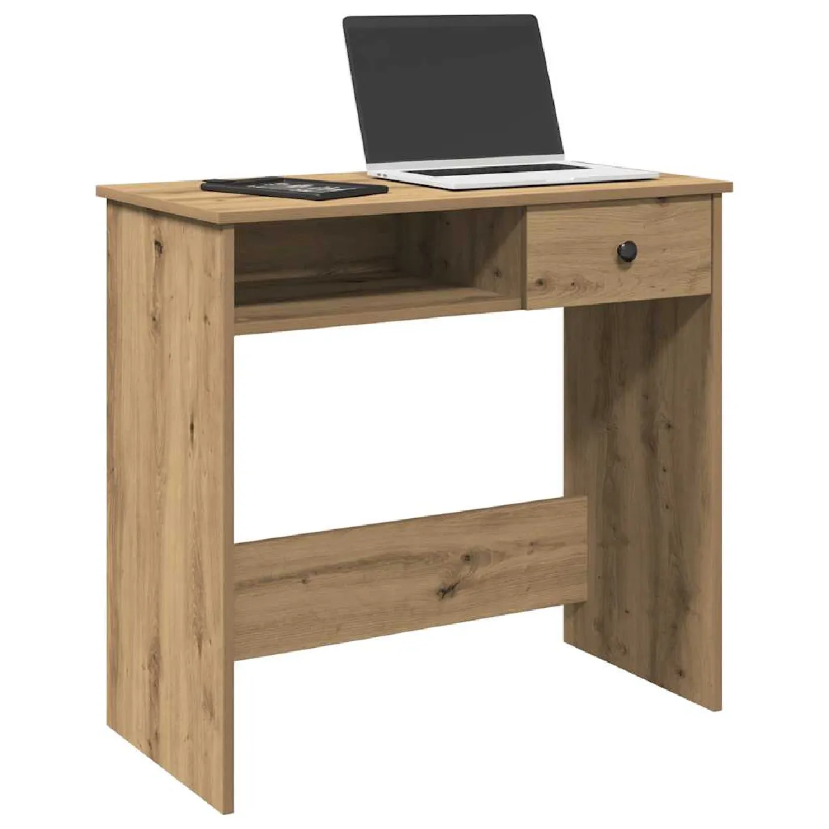 vidaXL Bureau chêne artisanal - vue 7