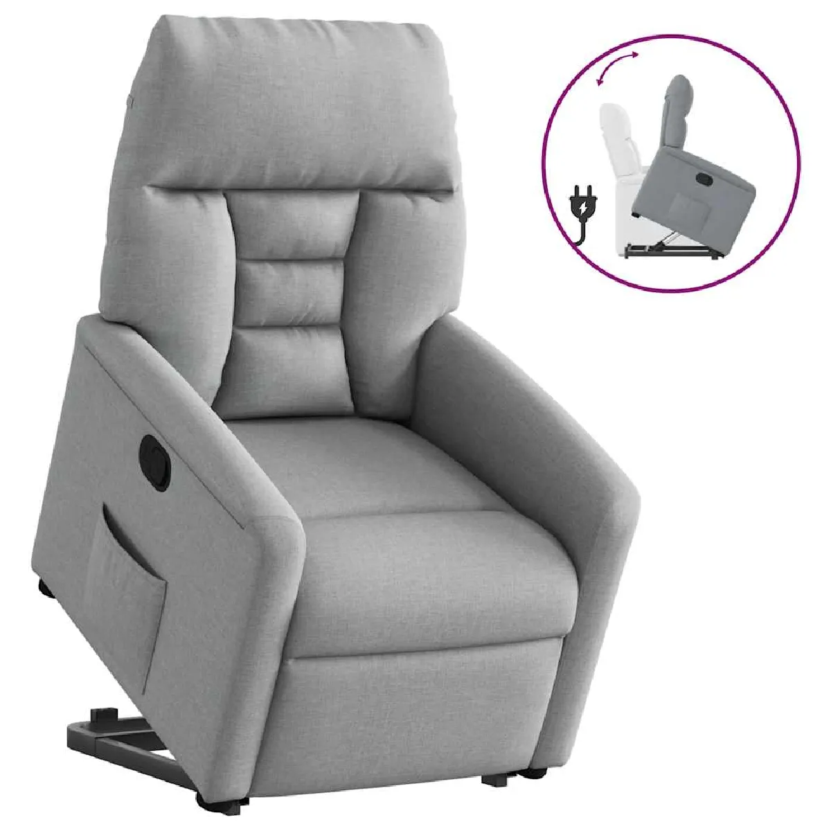 Vidaxl Gris/Clair Fauteuil Inclinable