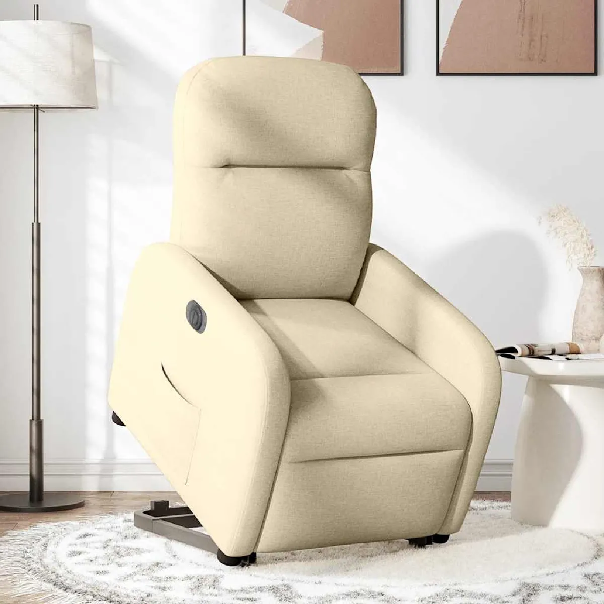 vidaXL Fauteuil inclinable électrique - Crème
