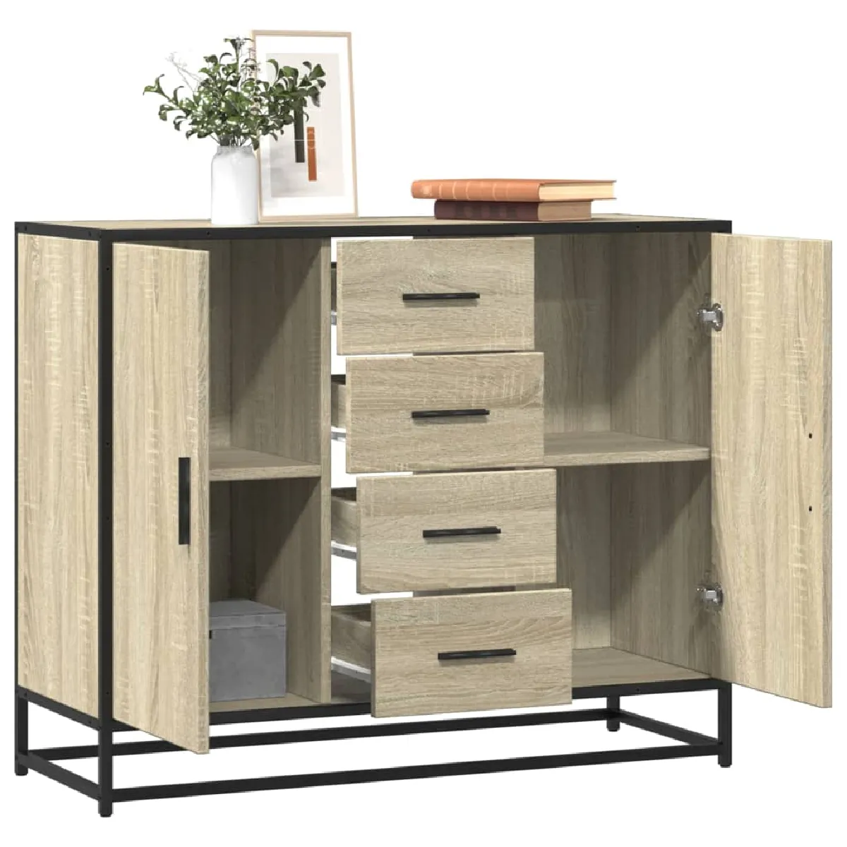 Vidaxl Buffet - Chêne sonoma 92x35x76 cm Bois d'ingénierie
