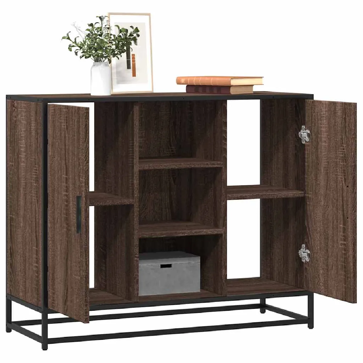 Vidaxl Buffet Chêne Marron 92x35x76 cm