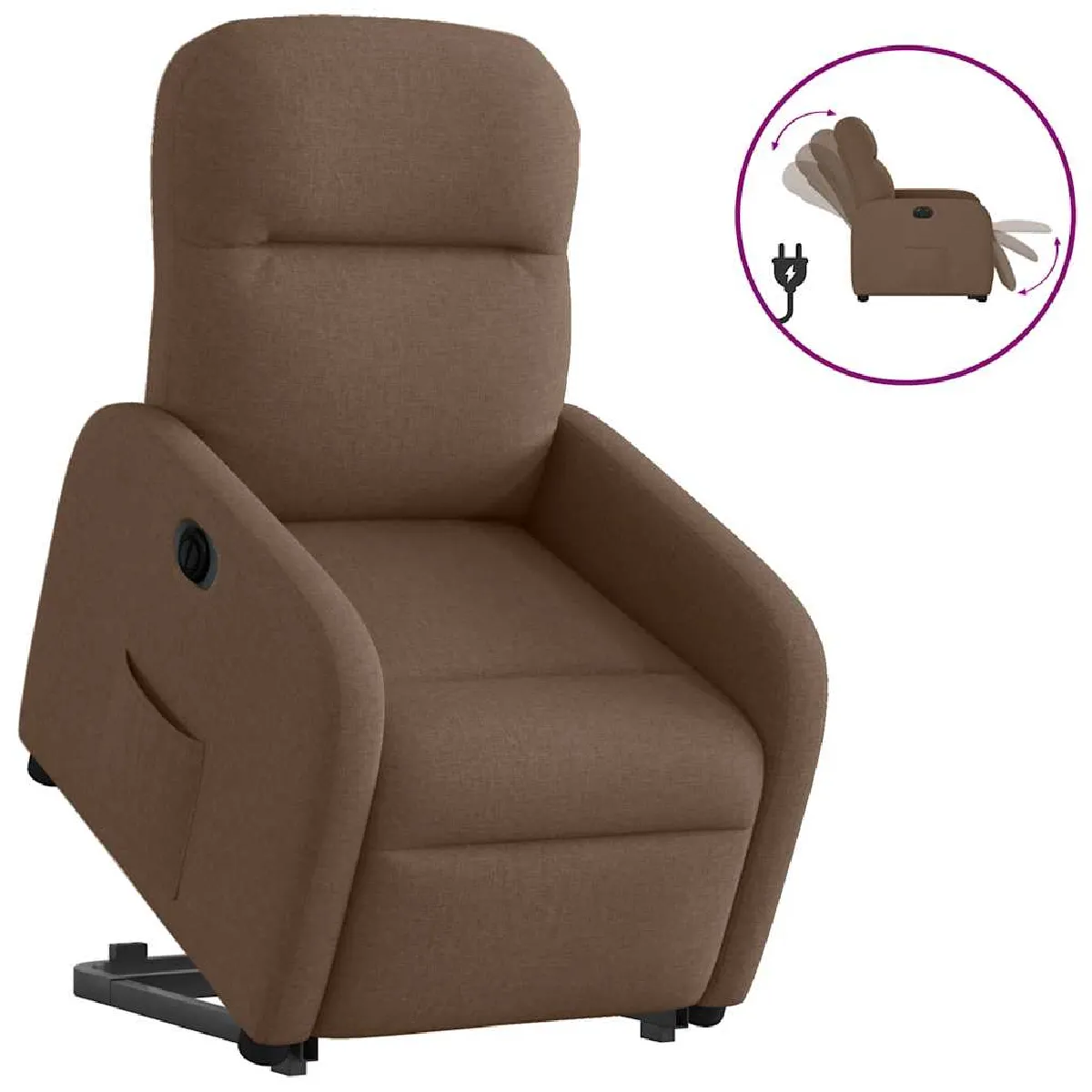 VIDAXL Fauteuil électrique Tissu - vue 5