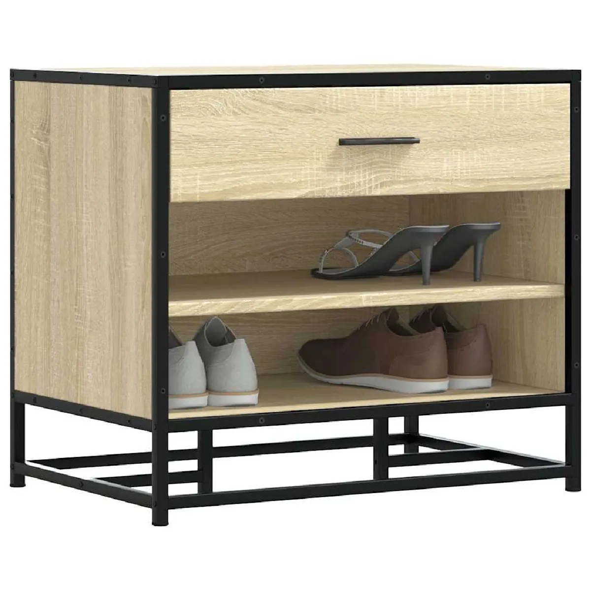 VIDAXL Banc à chaussures Chêne sonoma - vue 3