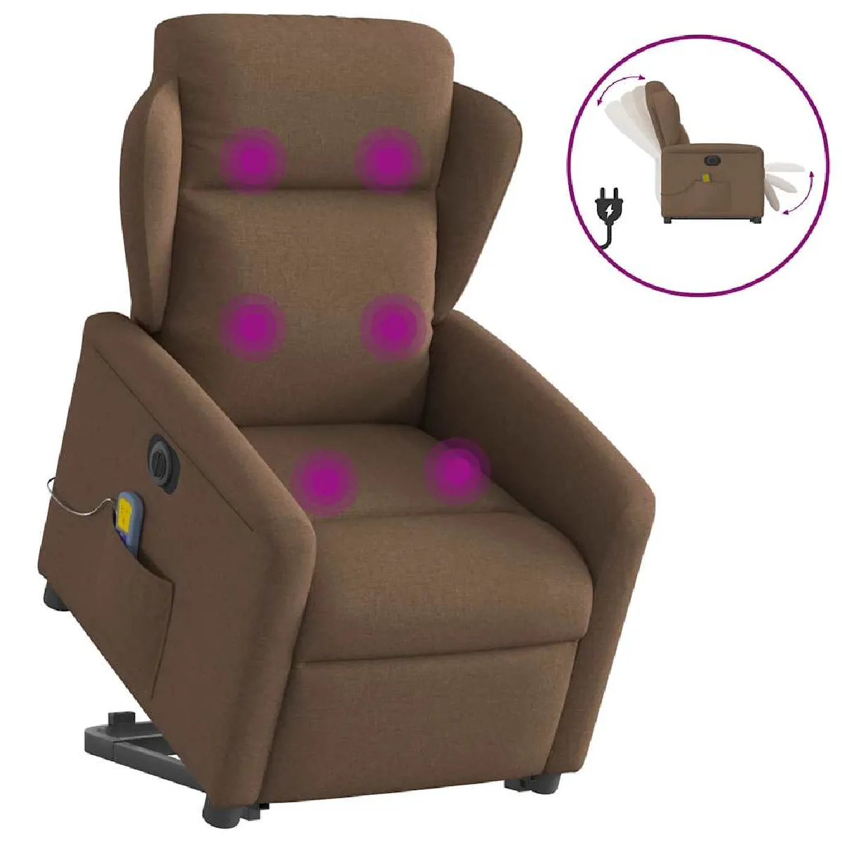 vidaXL Fauteuil inclinable de massage électrique