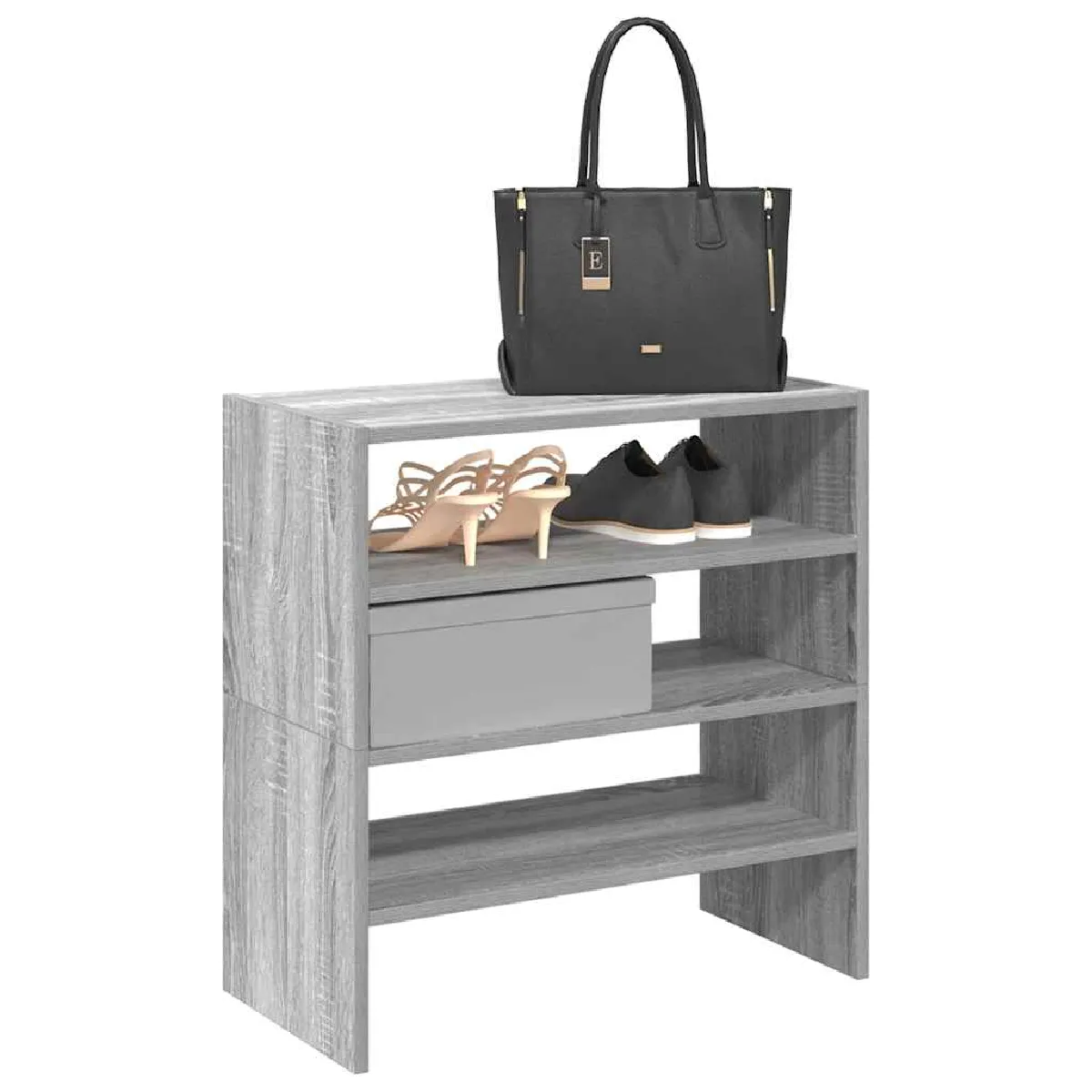 Non Communiqué Sonoma Gris Étagères À Chaussures 2 Pcs Empilable 60X30x30,5 Cm - Image 3