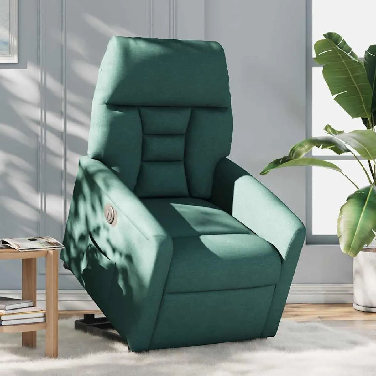 Non Communiqué Vert Fauteuil Inclinable Électrique Foncé Tissu - Image 3
