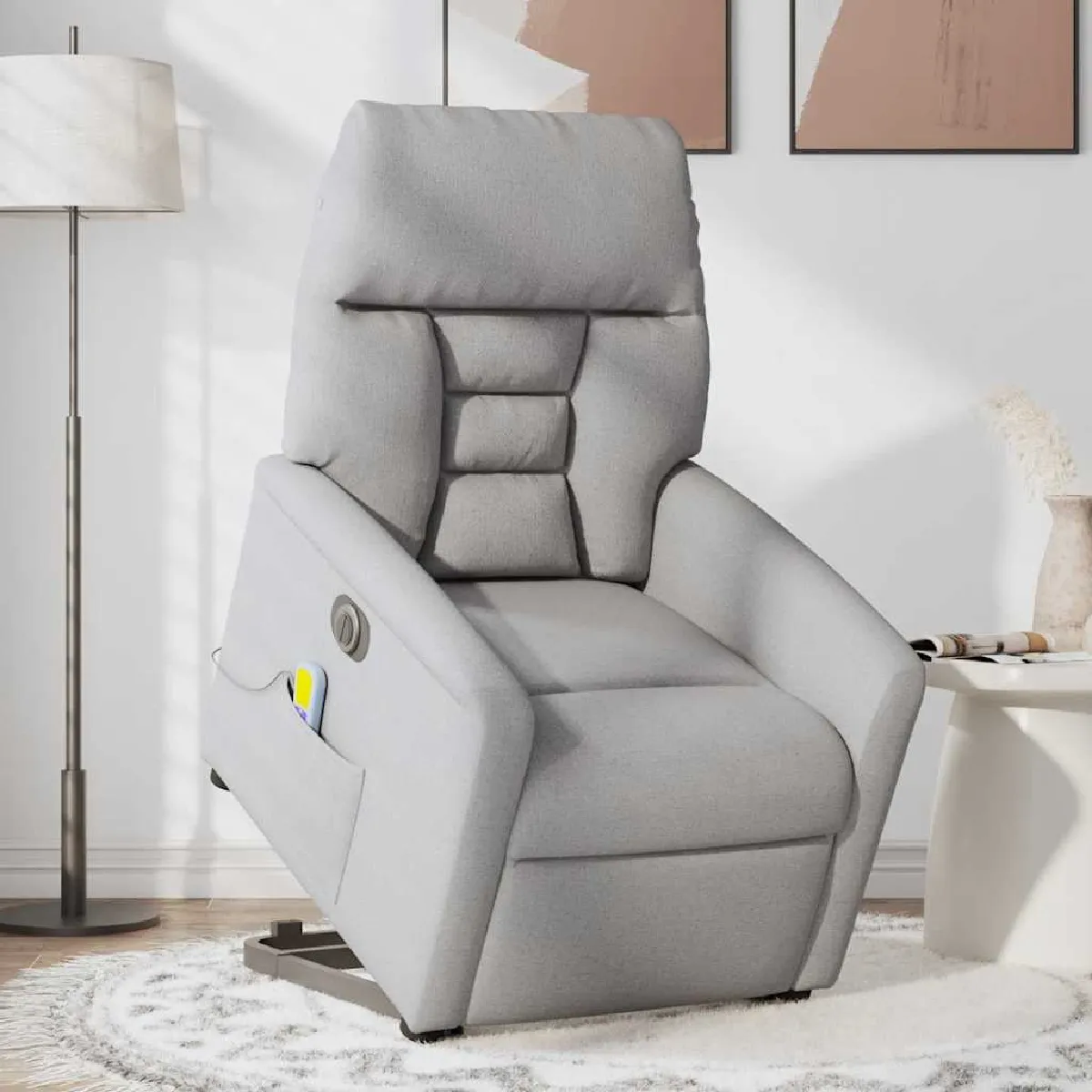 VIDAXL - Fauteuil de salon - Fauteuil inclinable de massage électrique - Gris - Image 2