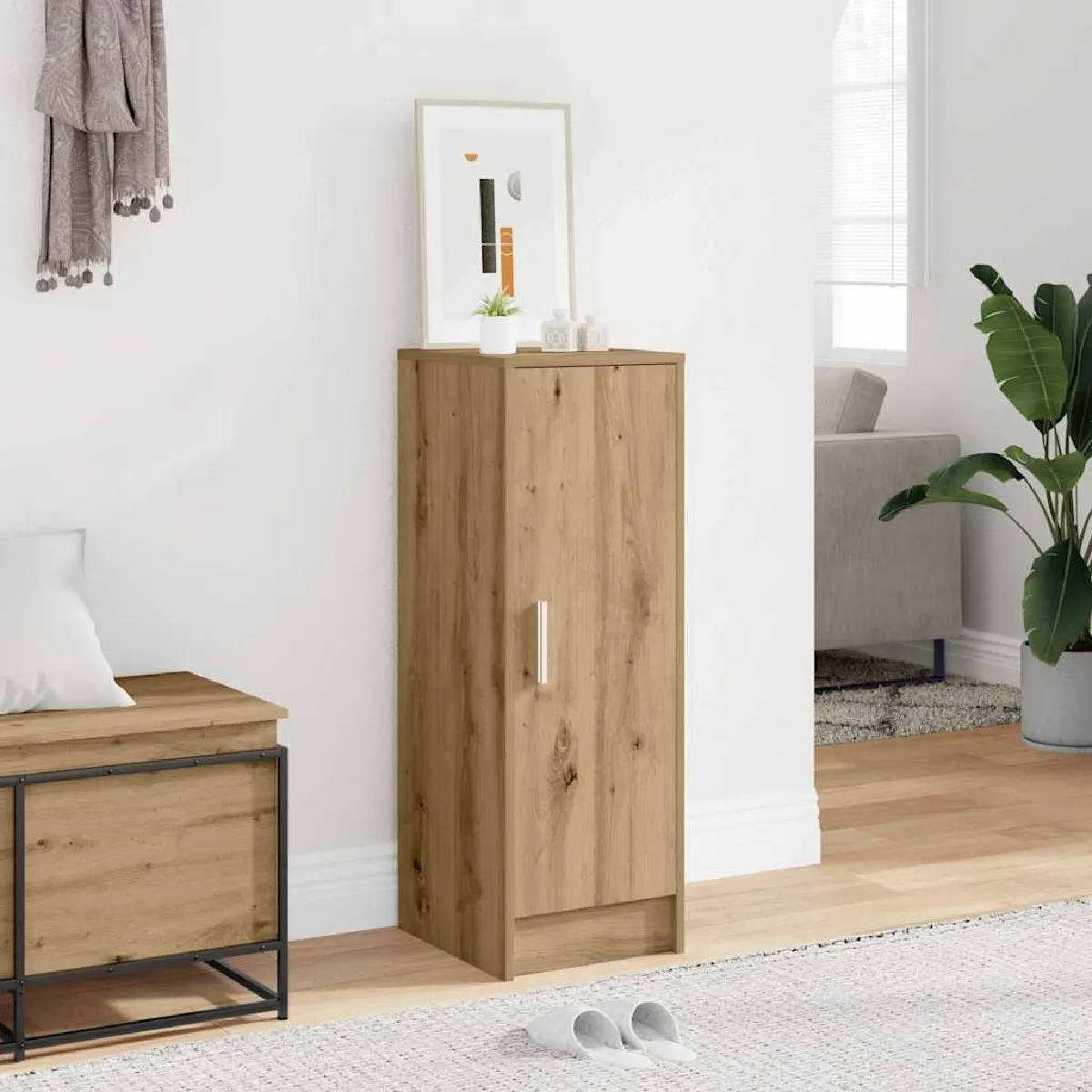 vidaXL Vieux bois Armoire à chaussures - vue 2
