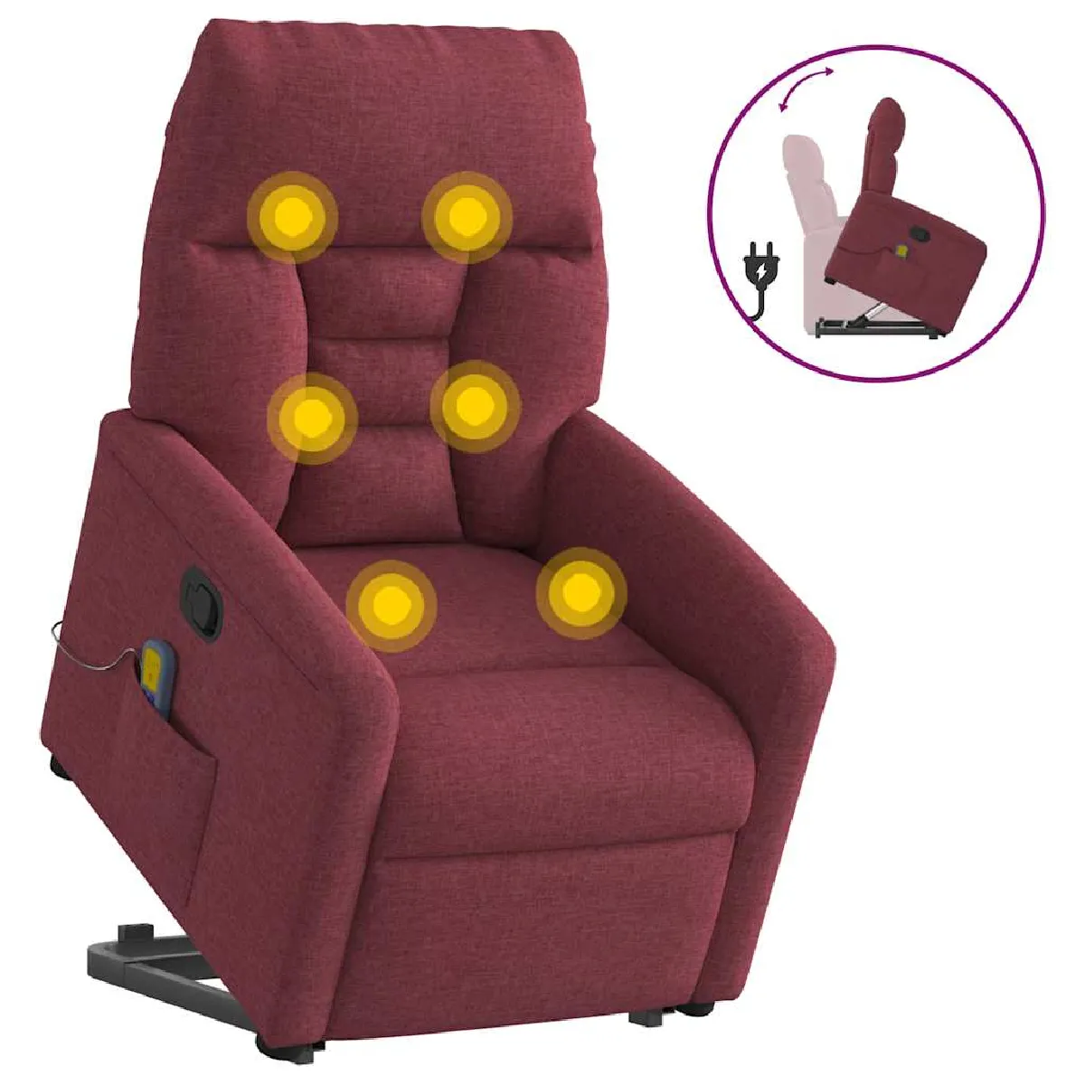 vidaXL Fauteuil Massage Inclinable