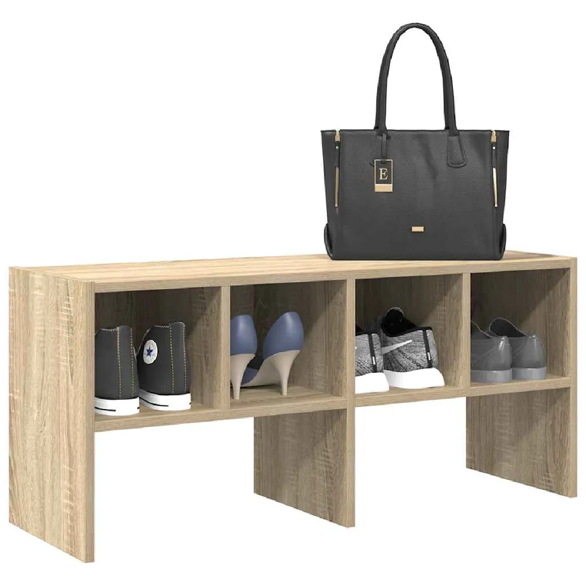 vidaXL Étagère à chaussures empilable - Chêne sonoma