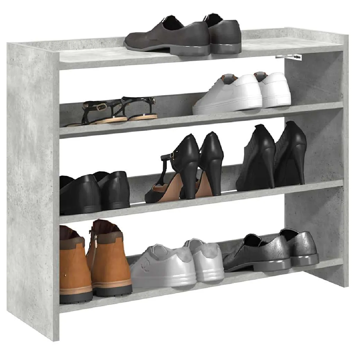 vidaXL Étagère à Chaussures - Gris Béton