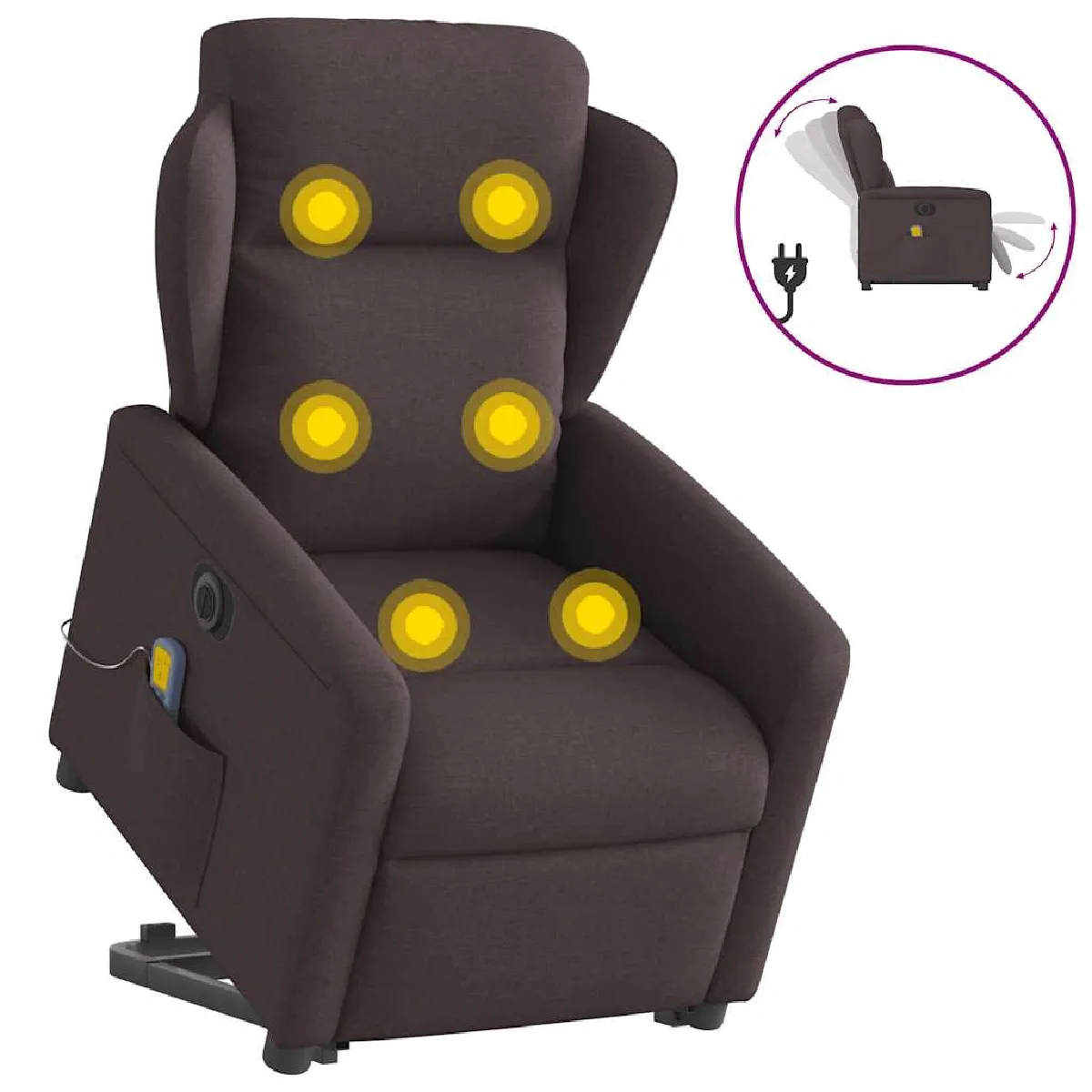 vidaXL Fauteuil de massage électrique - vue 2