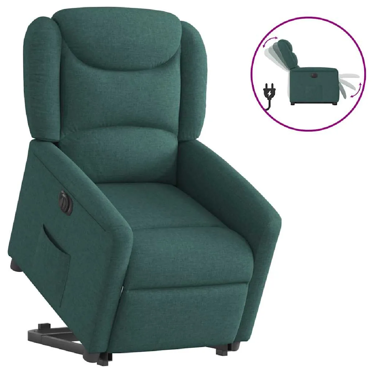 VIDAXL Fauteuil électrique Tissu - vue 6