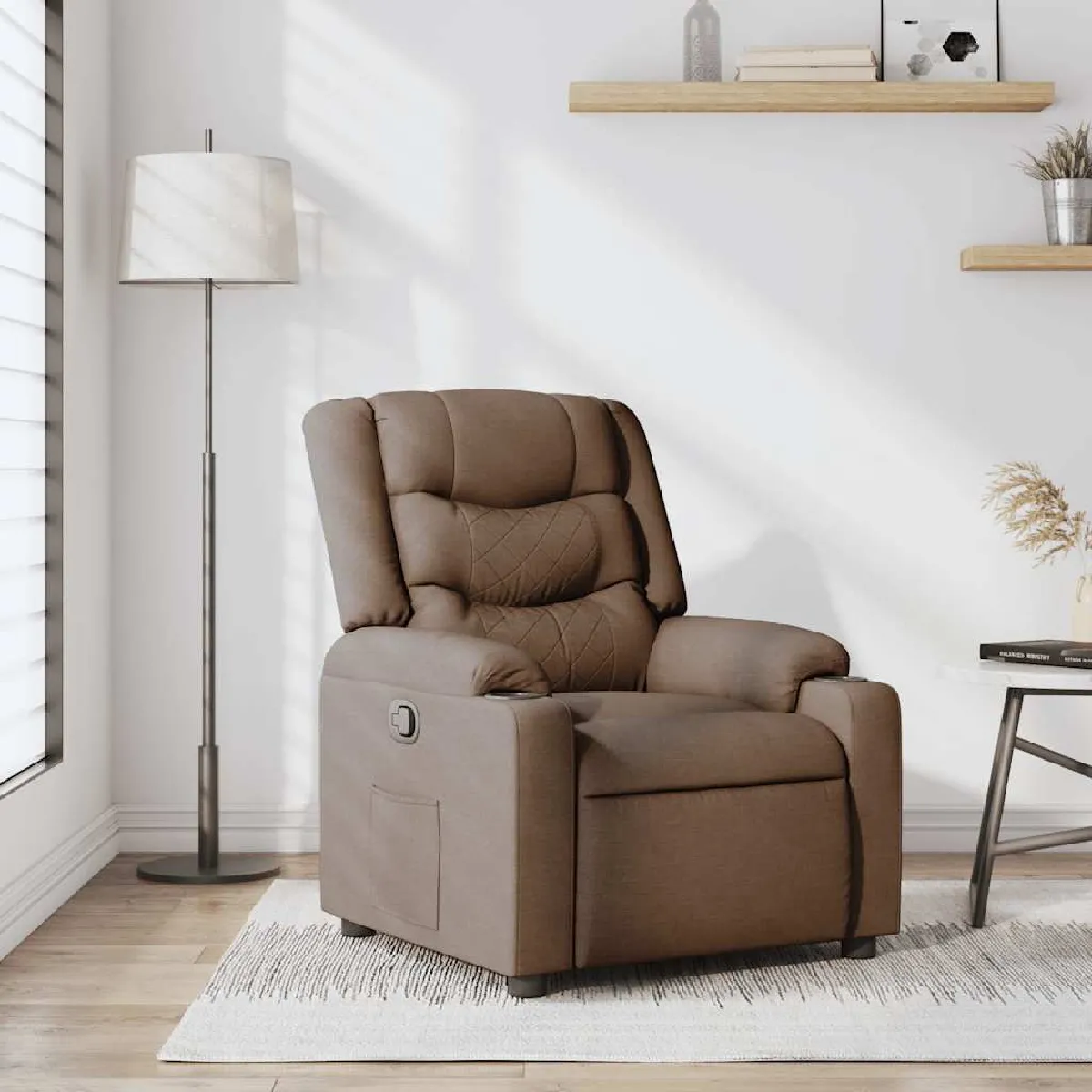 Non Communiqué Marron Fauteuil Inclinable Tissu - Image 3