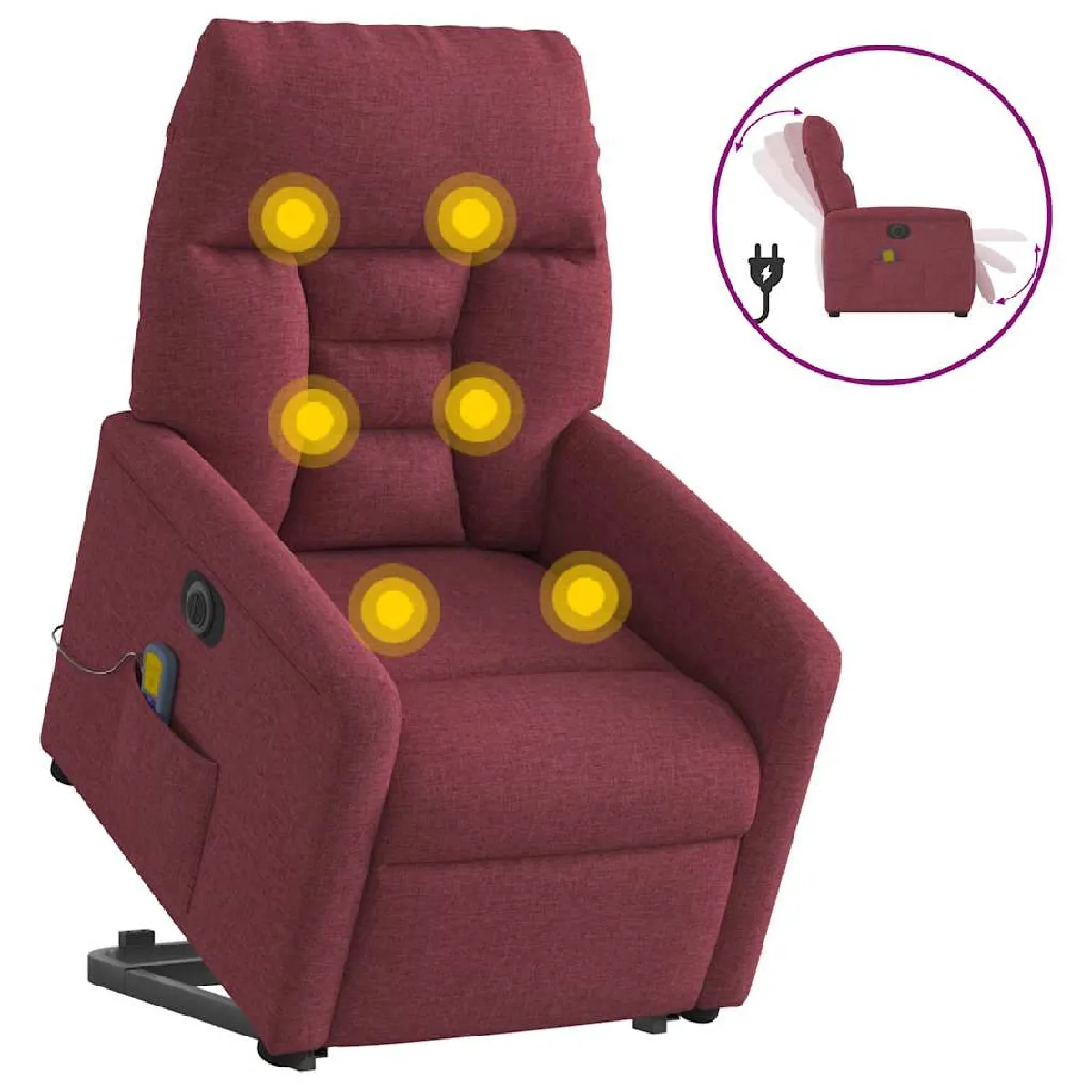 vidaXL Fauteuil inclinable de massage - vue 5