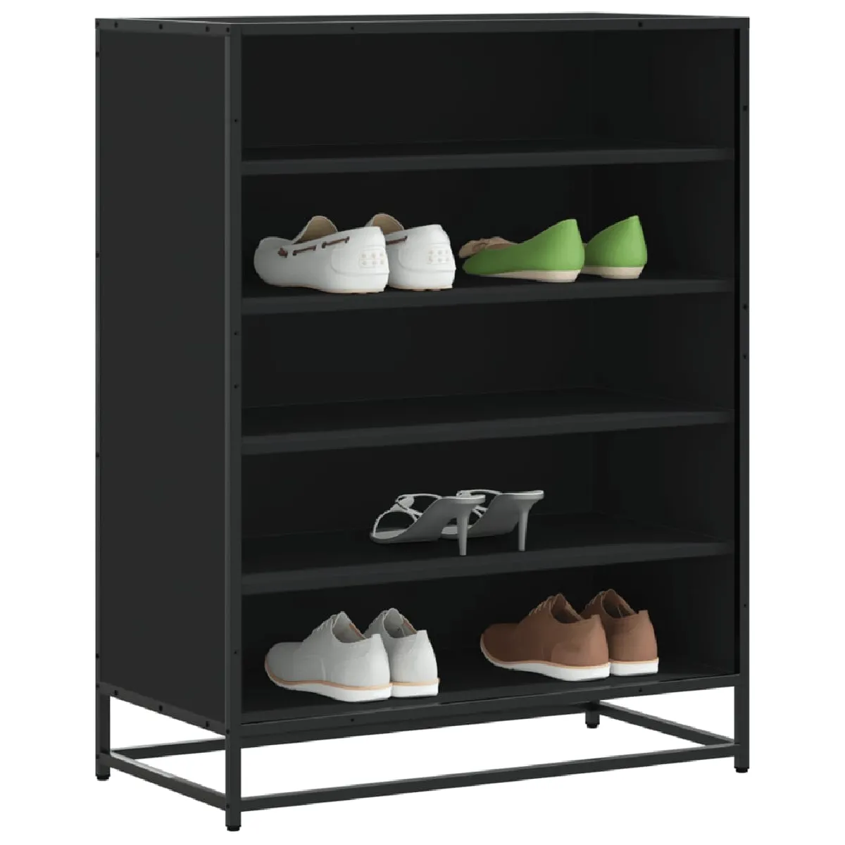Vidaxl Noir Meuble À Chaussures