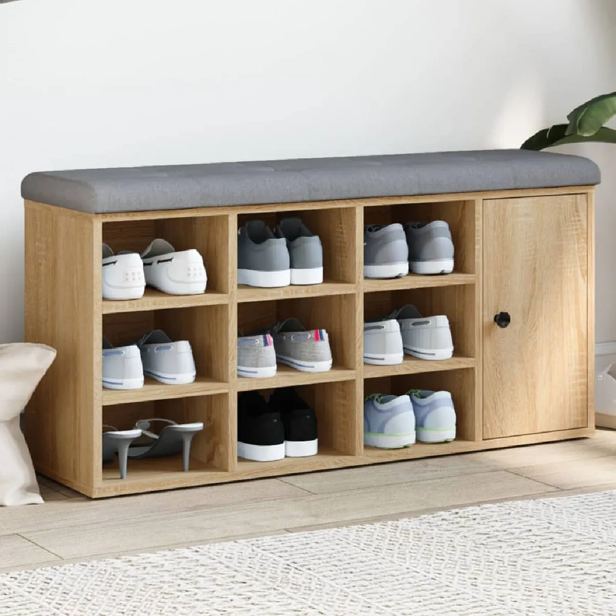VIDAXL Banc à chaussures Chêne sonoma - vue 2
