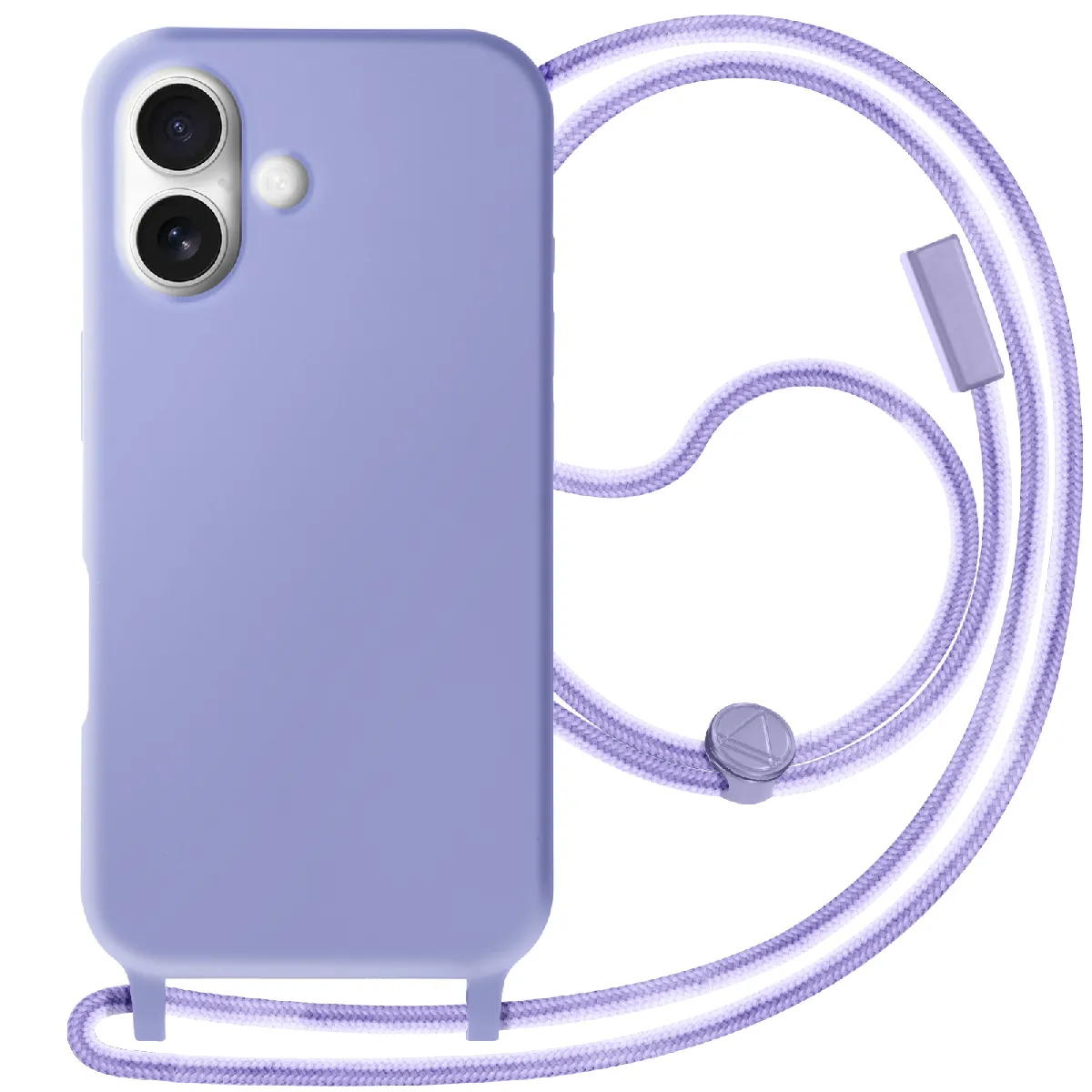 Avizar Violette Coque Cordon Semi Rigide Soft Touch Pour Iphone 16 Plus Lavande