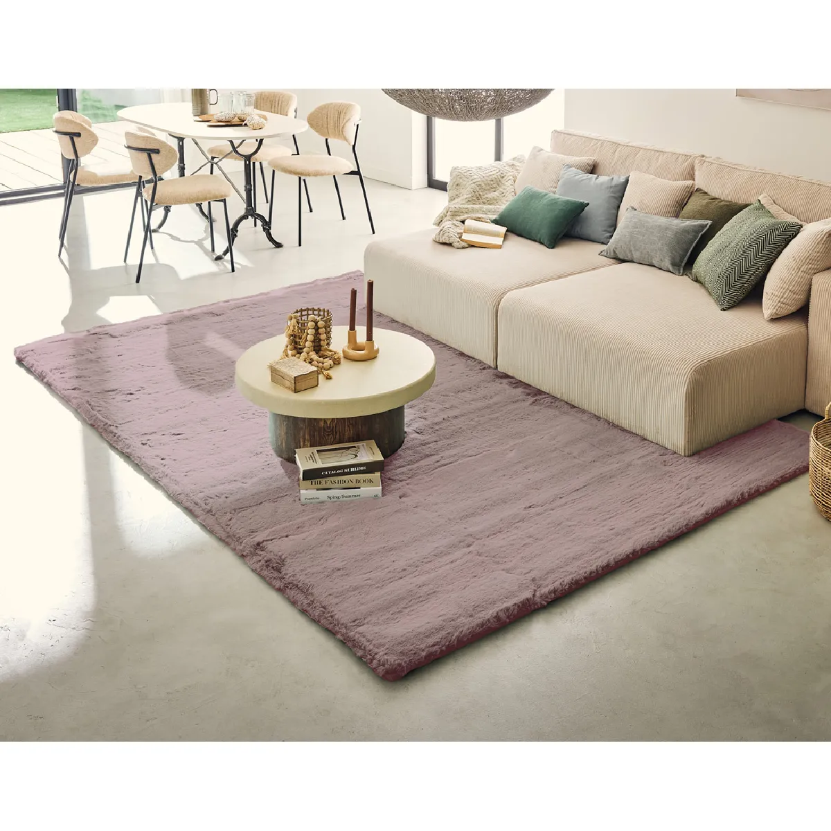 Joy tapis rectangulaire fausse fourrure - vue 2