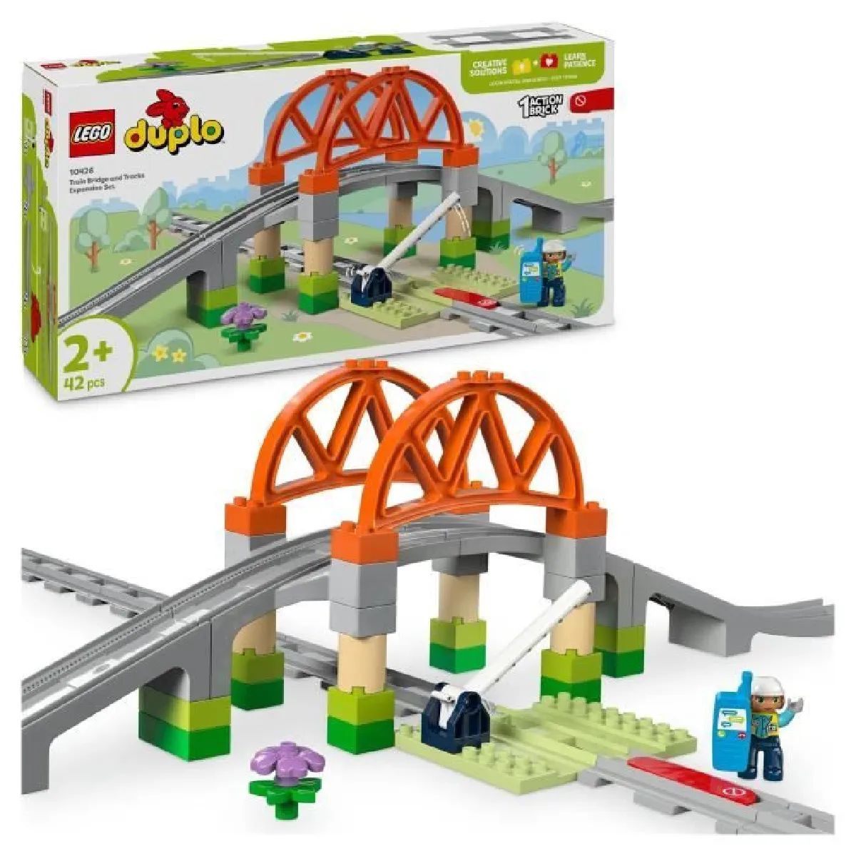 Lego Duplo Ville Lego® Duplo® Town 10426 Set D'extension : Les Rails Et Le Pont Du Train - Image 3