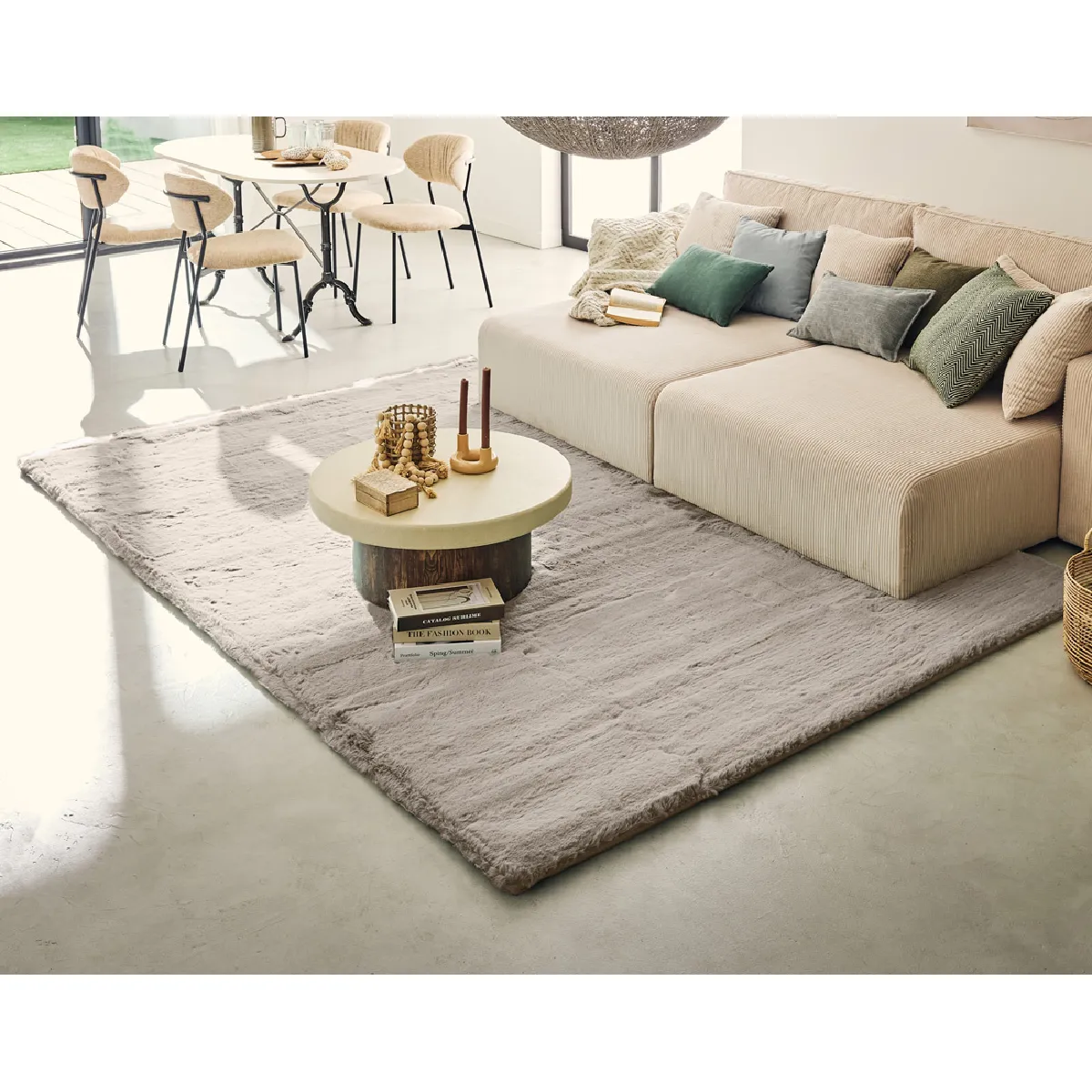 Joy tapis rectangulaire fausse fourrure - vue 3