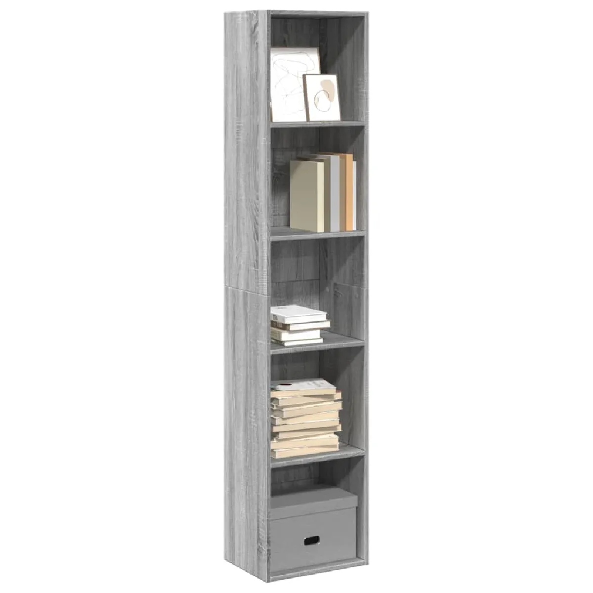 Non Communiqué Gris Bibliothèque Sonoma 40X30x189 Cm Bois D Ingénierie - Image 3