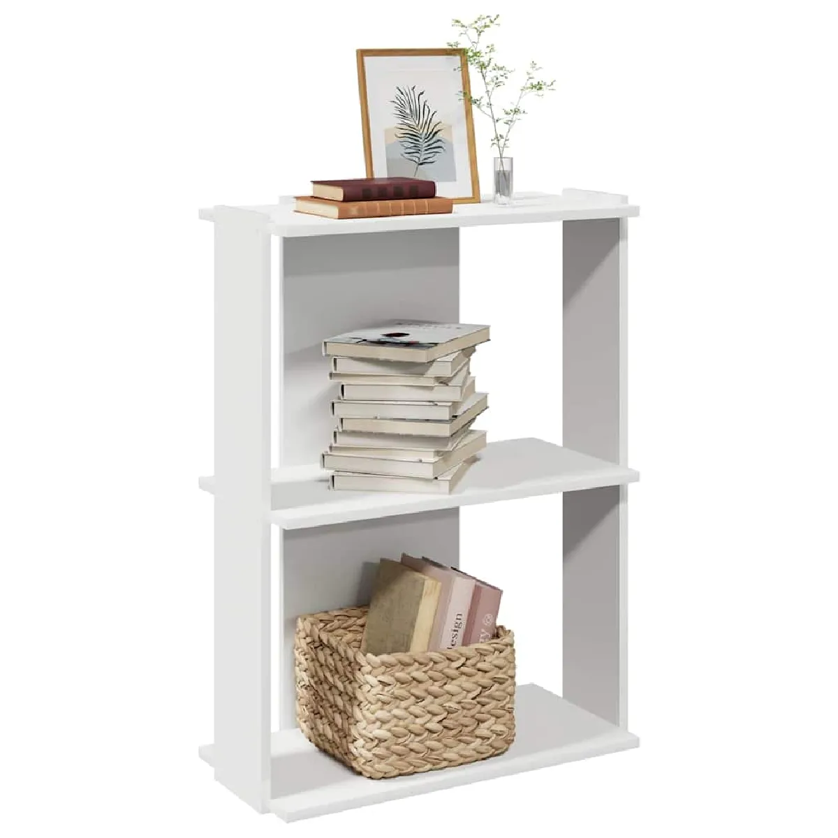 VIDAXL - Bibliothèque - 3 Niveaux - Blanc - 60x30x80 cm - Image 2