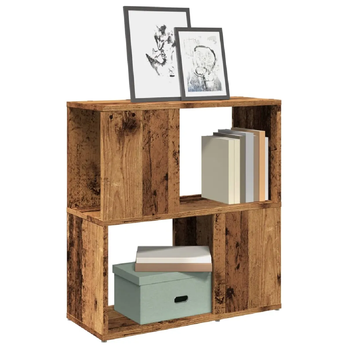 VIDAXL - Bibliothèque - 60x24x63 cm - Vieux bois - Image 2