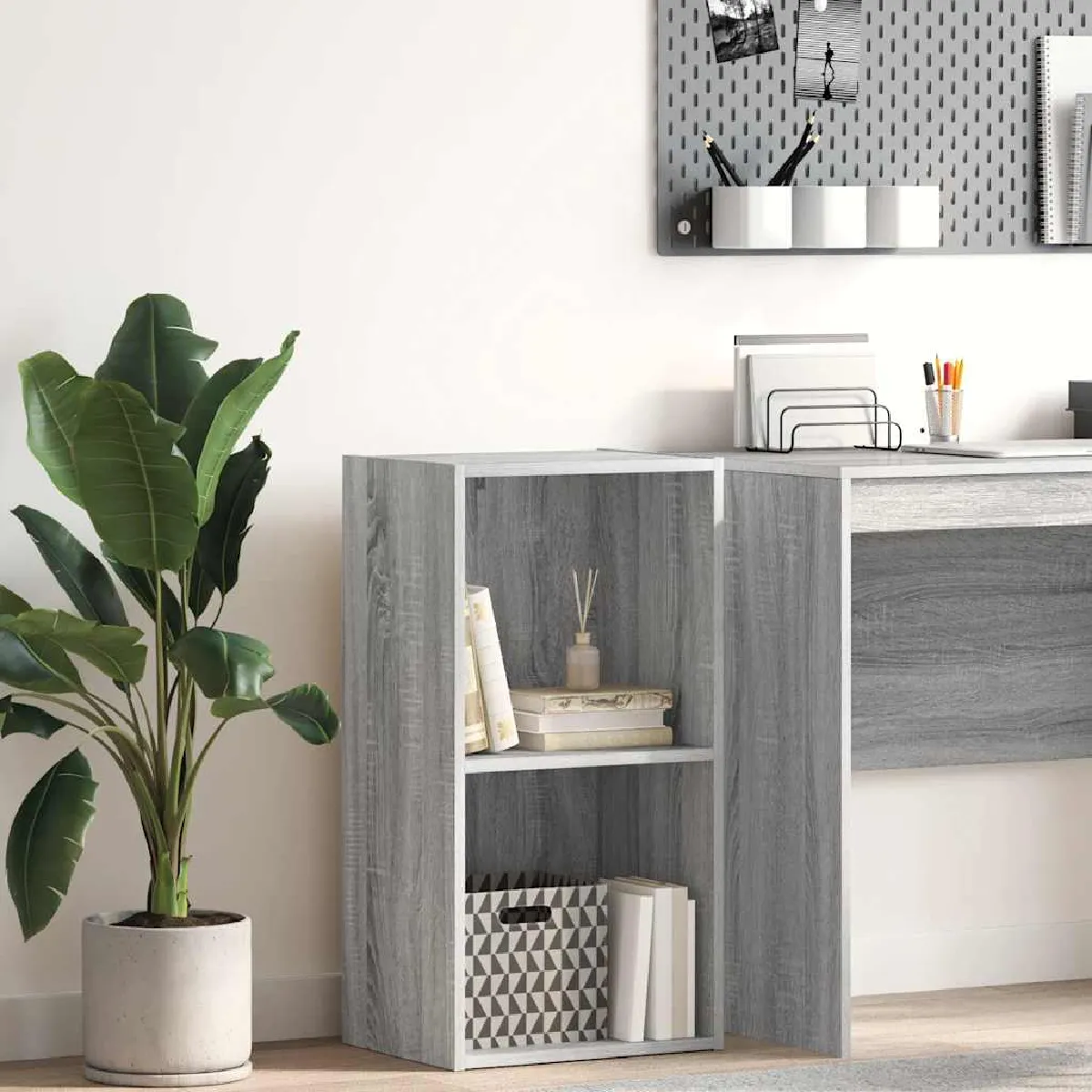 VIDAXL - Bibliothèque - Gris - 40x30x77 cm - Image 3