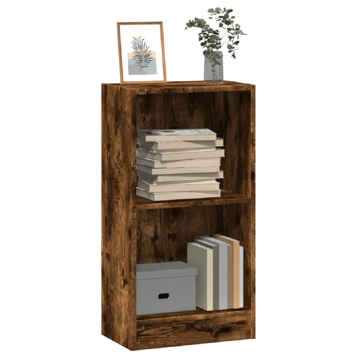 vidaXL - Bibliothèque - Chêne Fumé - 40x24x76 cm - Image 2