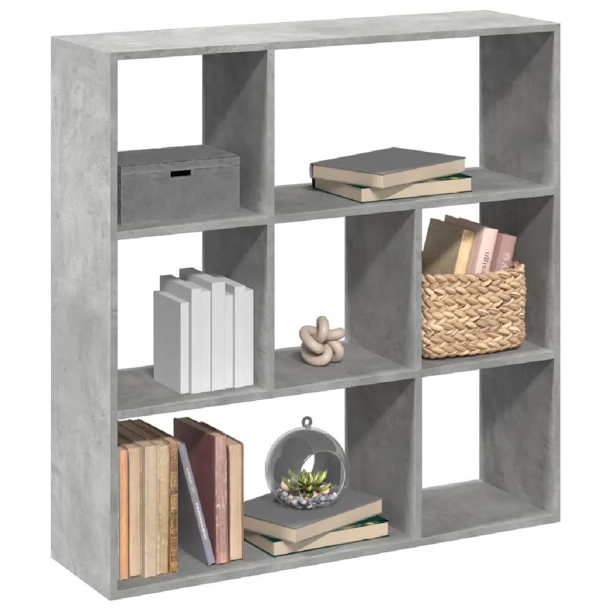 Vidaxl Gris Étagère Séparatrice De Pièce Béton