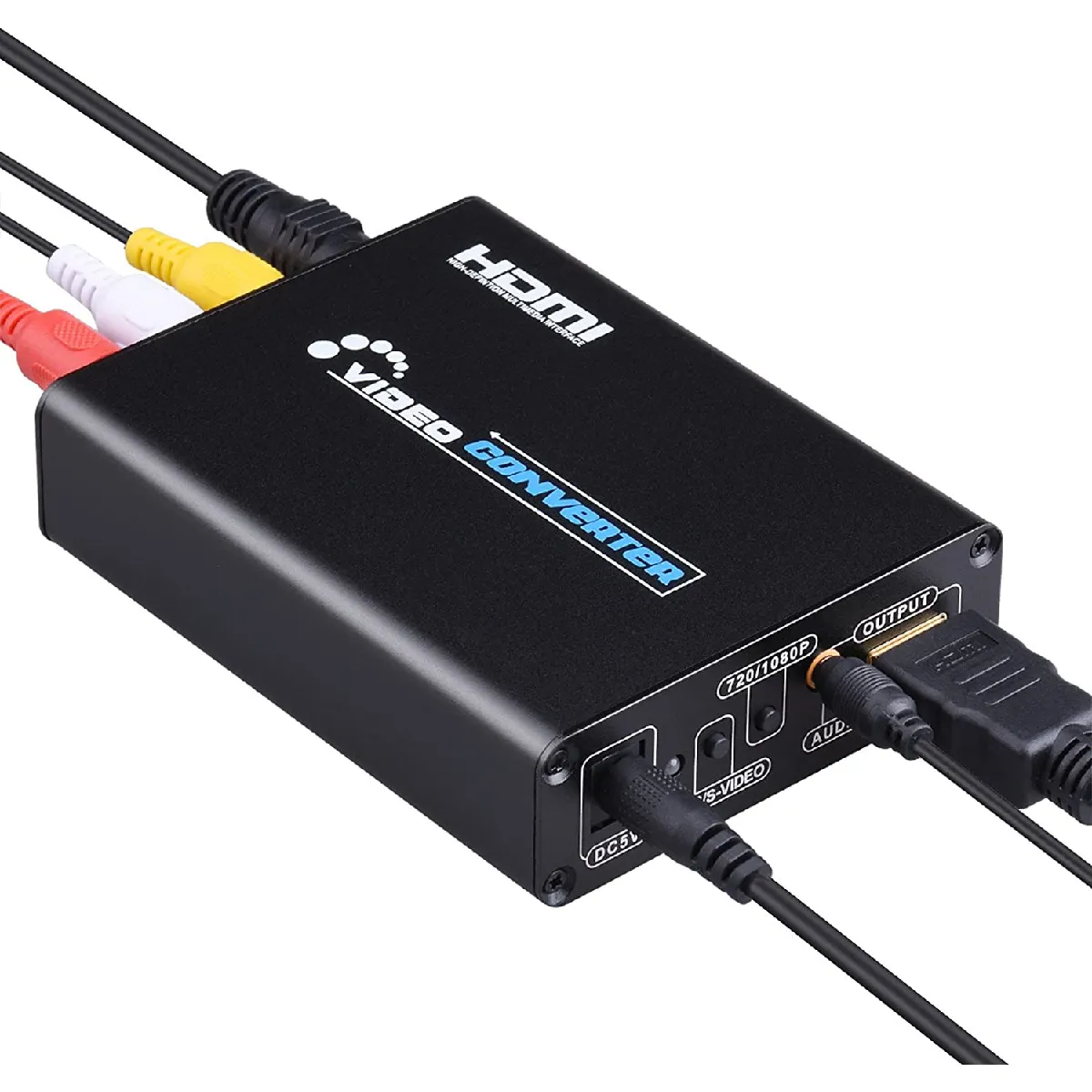 Inf Noir Convertisseur Av Et S-Vidéo Vers Hdmi