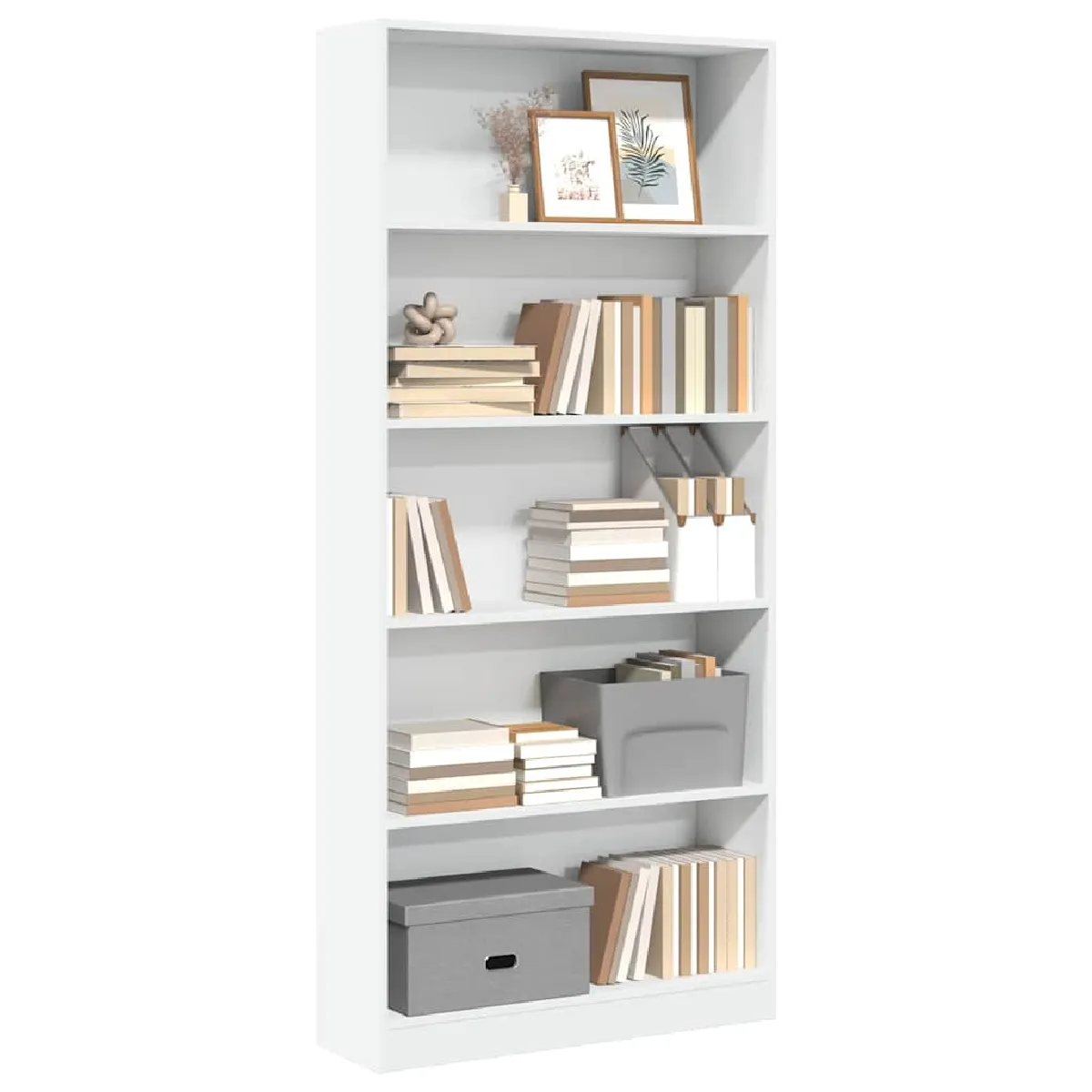 VIDAXL - Bibliothèque - 80x24x176 cm - Blanc - Image 2
