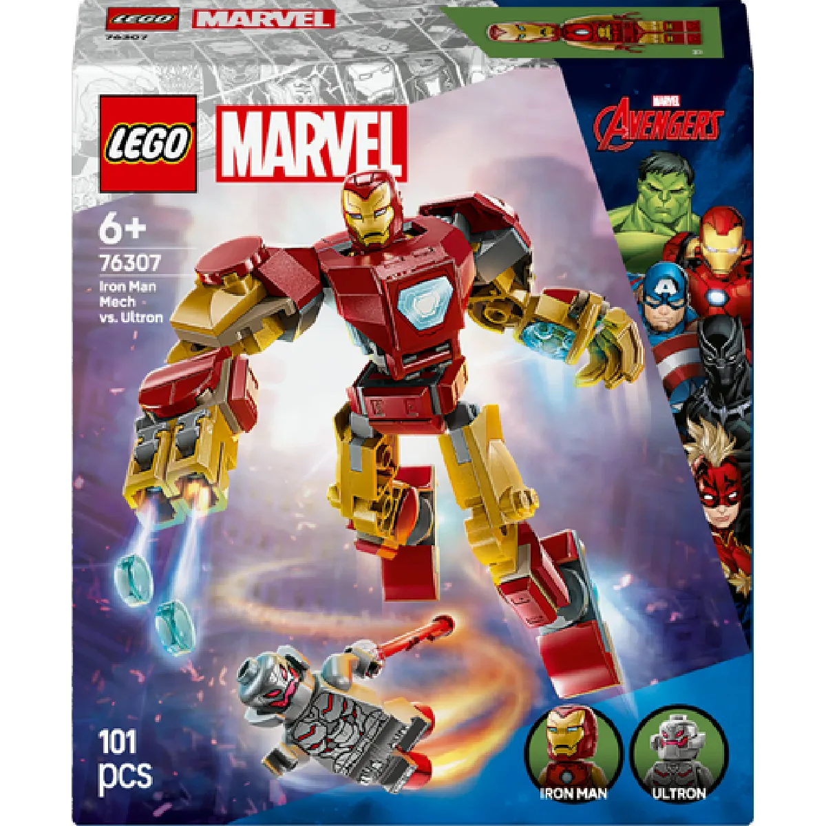 LEGO Marvel Le Robot d'Iron Man contre Ultron 76307 - vue 10