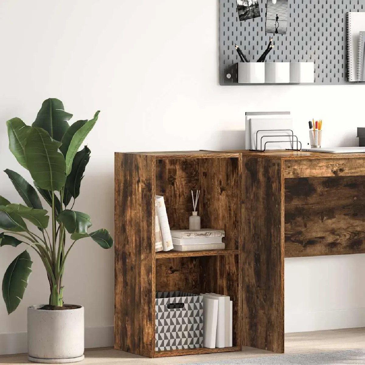 Vidaxl Bibliothèque Chêne Fumé 40X30x77 Cm Bois D Ingénierie - Image 2