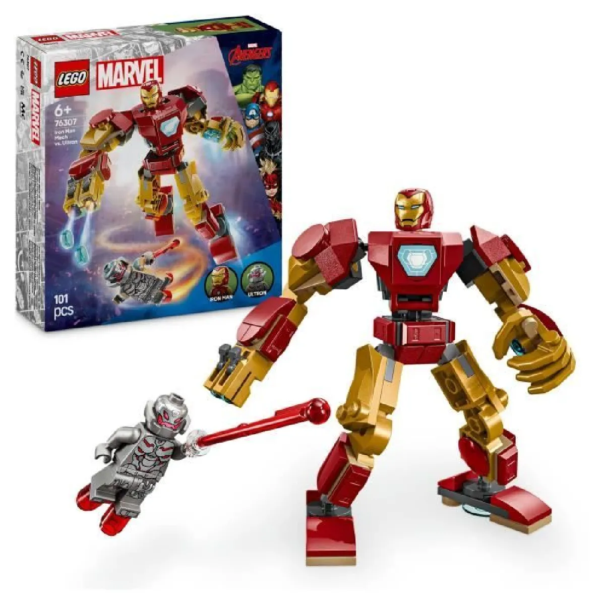 Lego Le Robot D'iron Man Contre Ultron 76307 Lego La Boite