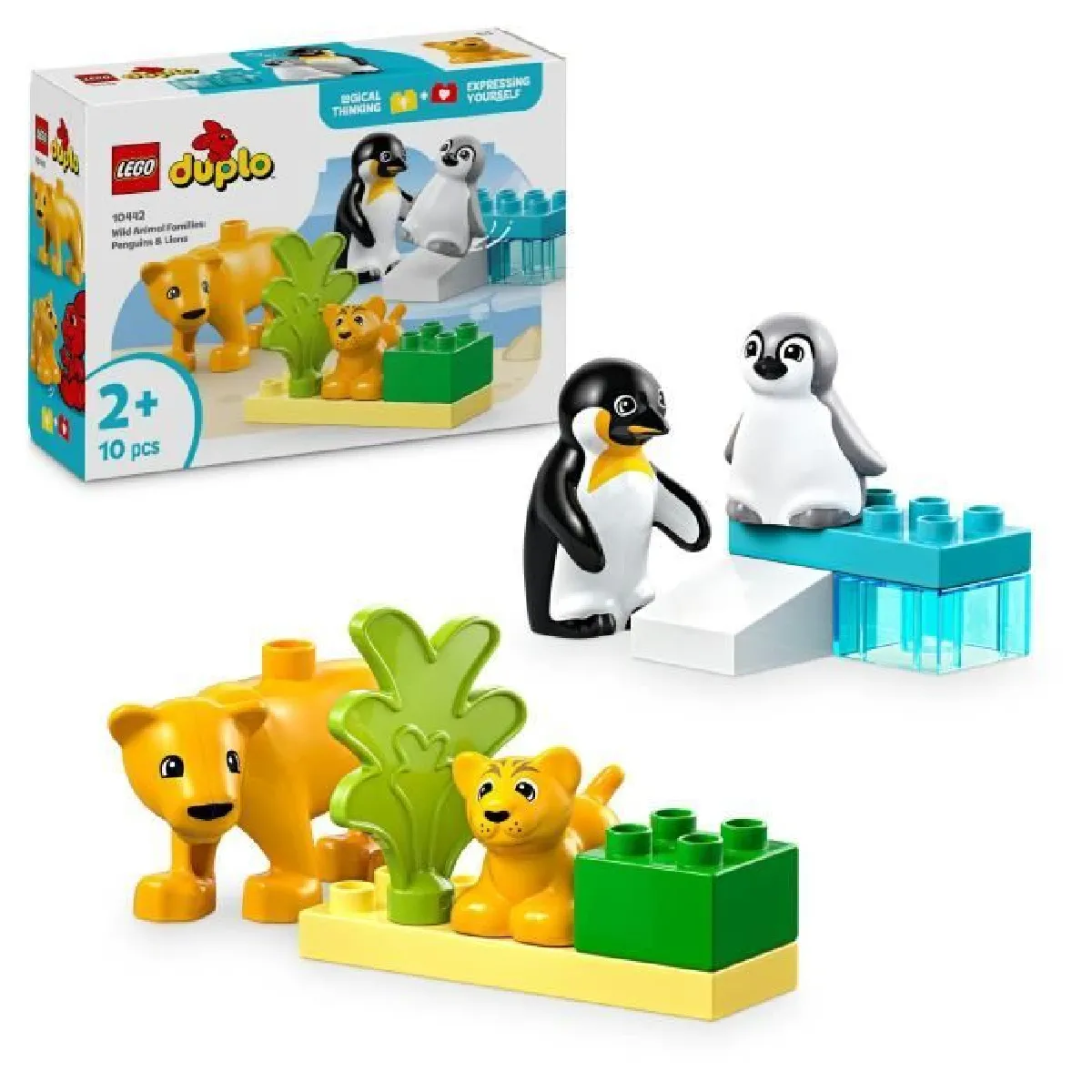 LEGO® DUPLO® Ma ville Familles d’animaux sauvages : pingouins et lions 10442 - vue 2