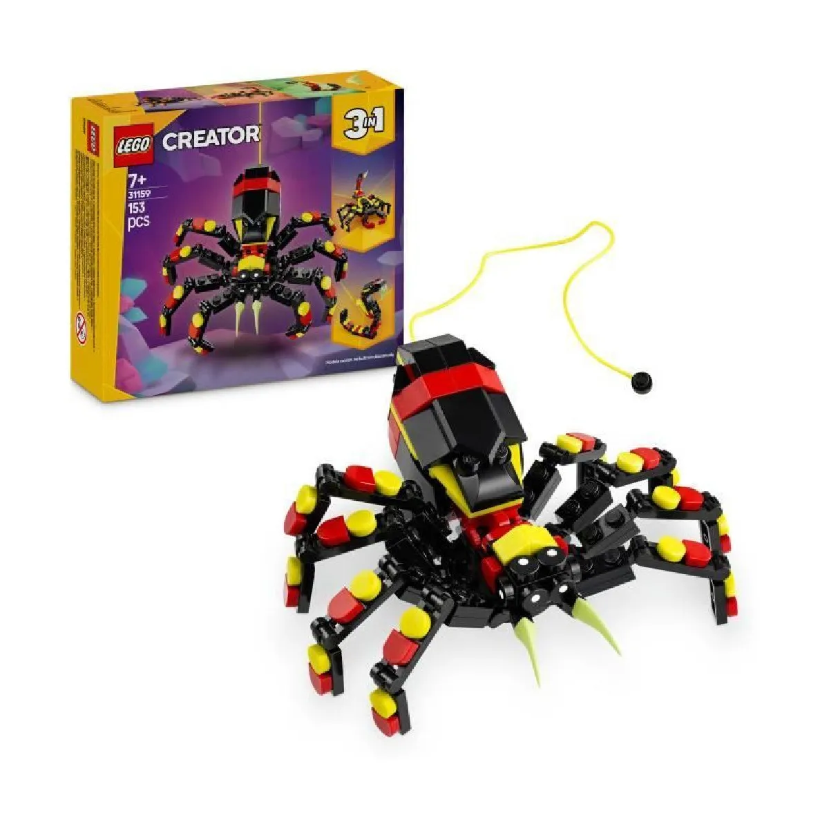Lego 3 en 1 Animaux Sauvages: 'araignée Surprenante 31159 Lego La Boite