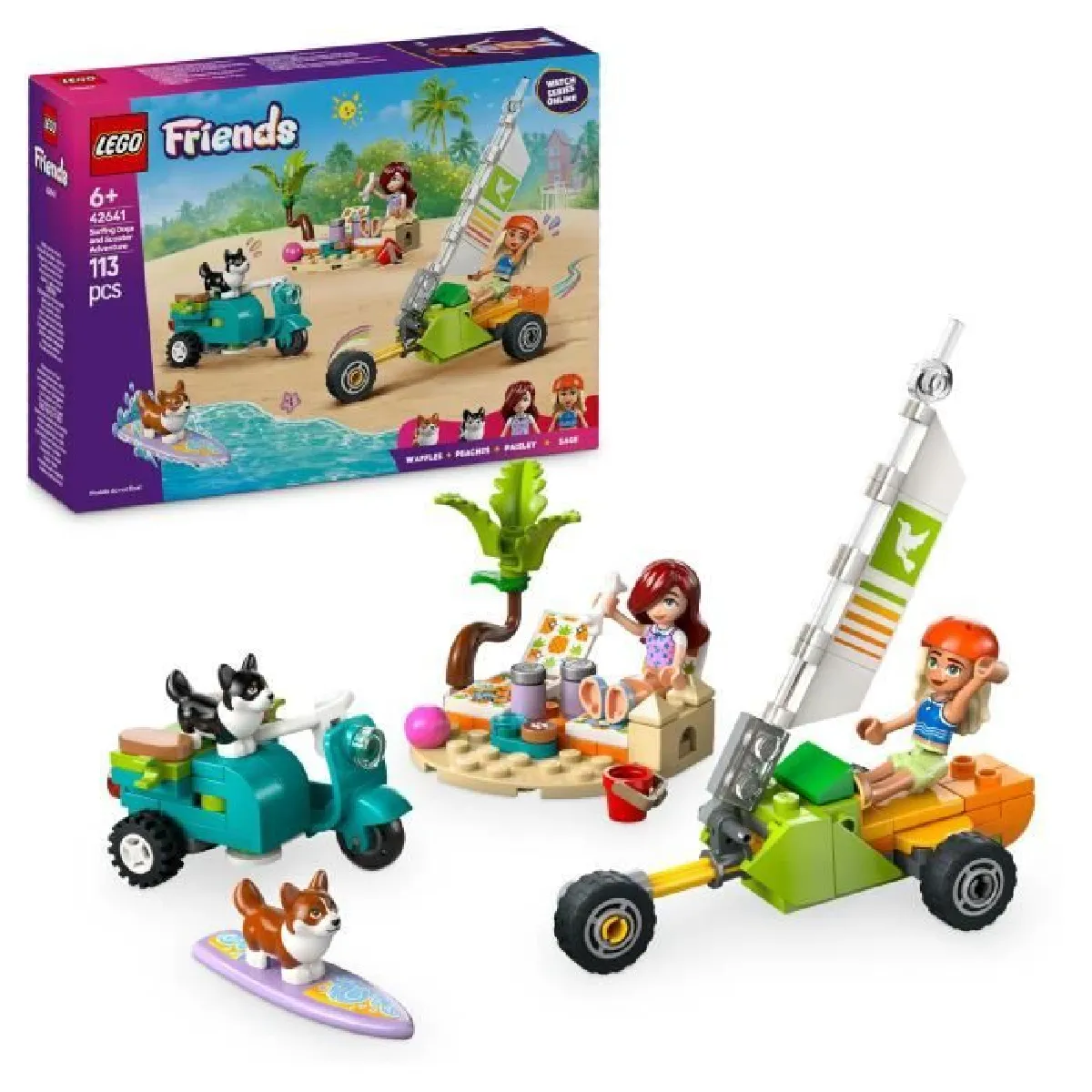 Lego Friends Chiens Surfeurs Et Aventures En Scooter 42641 Lego La Boite - vue 3