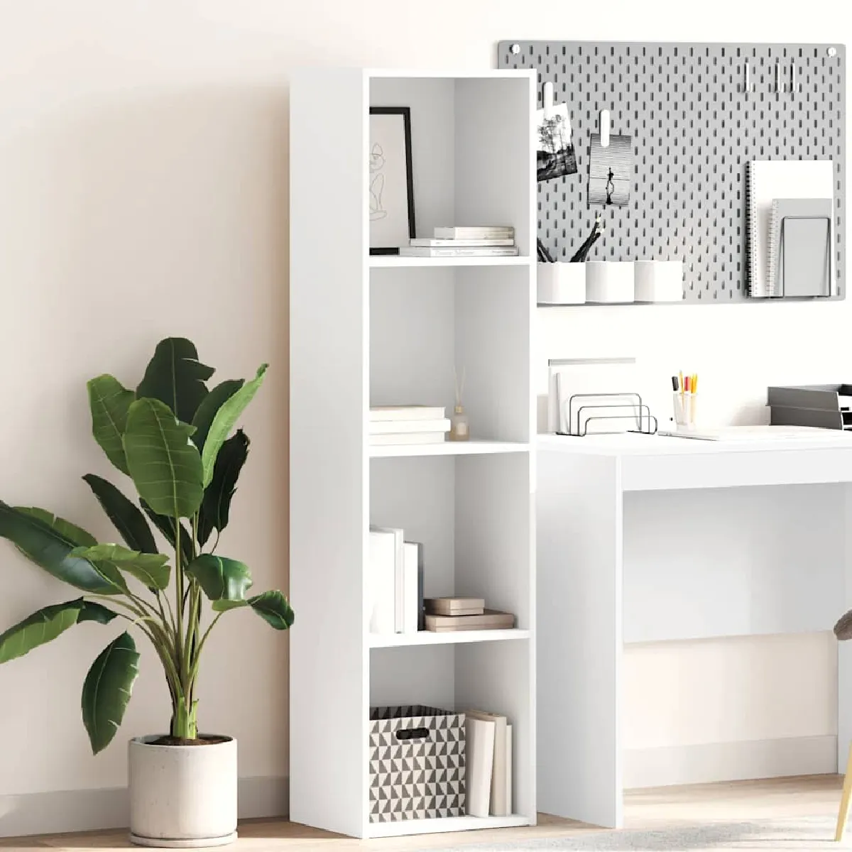 VIDAXL - Bibliothèque - Blanc - 40 x 30 x 152 cm - Image 3