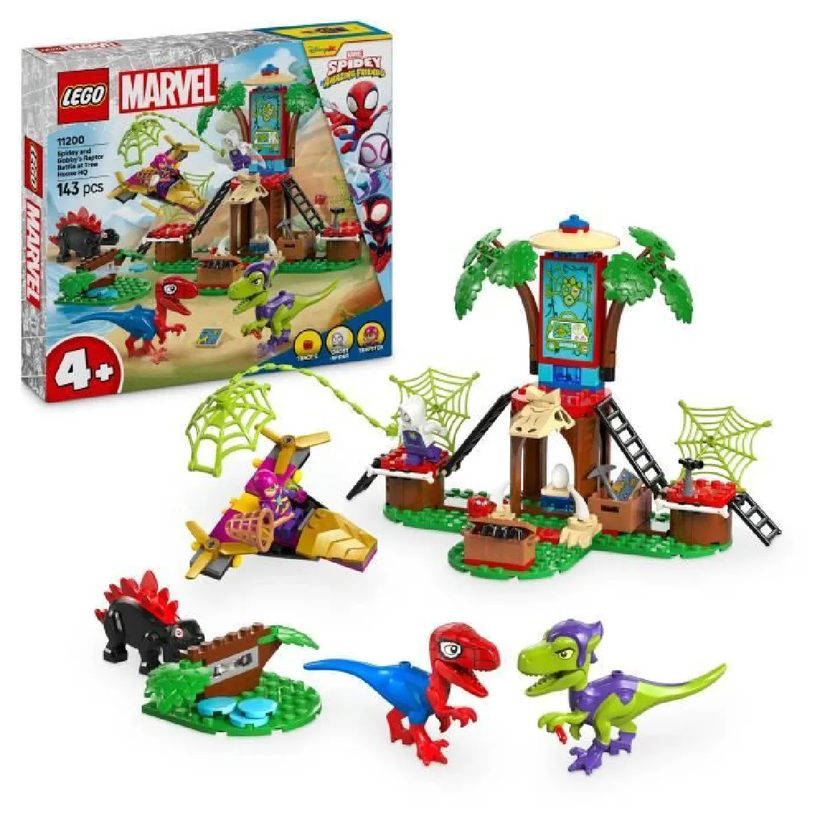 Lego Spidey Contre Le Raptor De Gobby À La Cabane Dans 'arbre 11200 Lego La Boite - vue 3